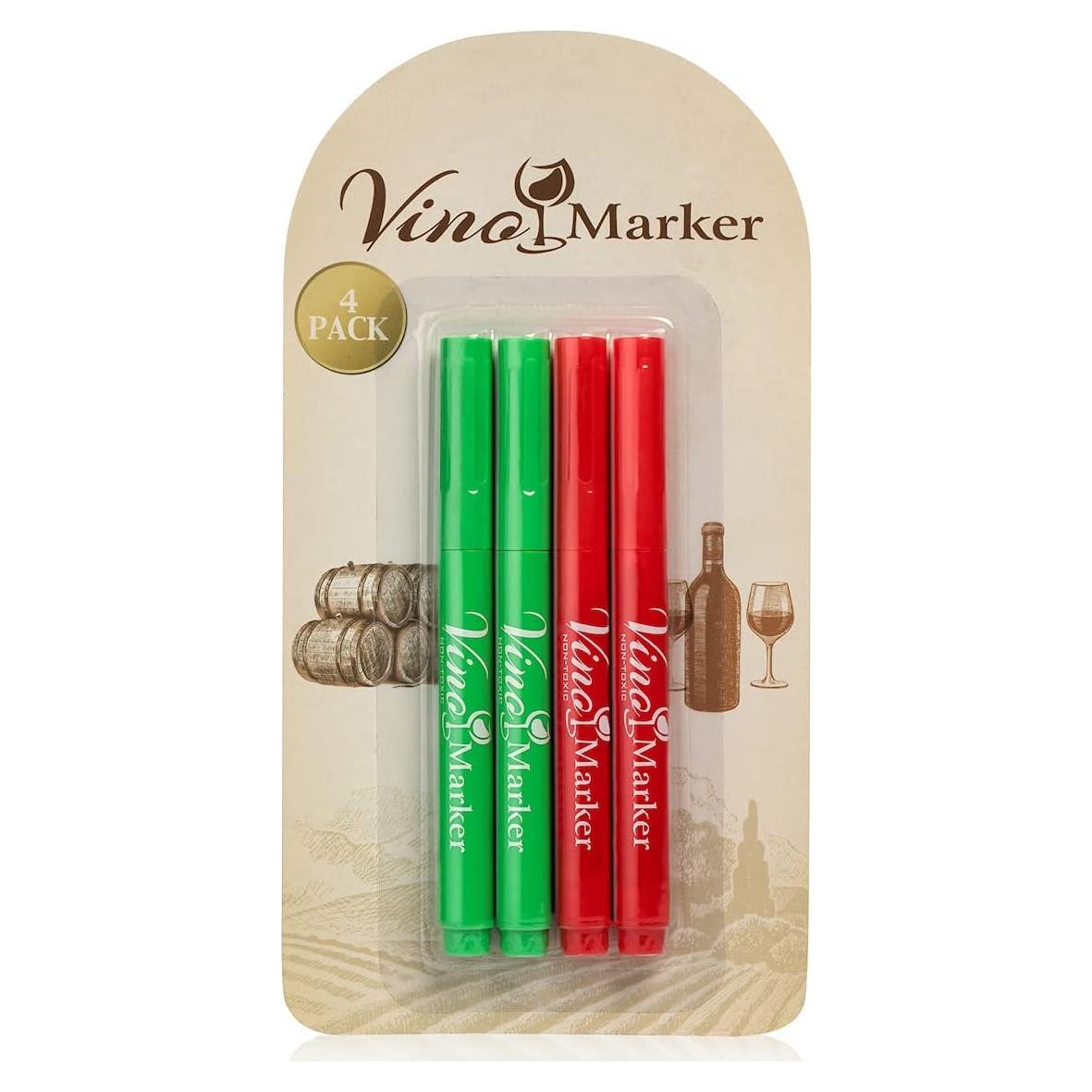 Marcadores de Vino Navideños Marker Wine Glass - Pack de 4