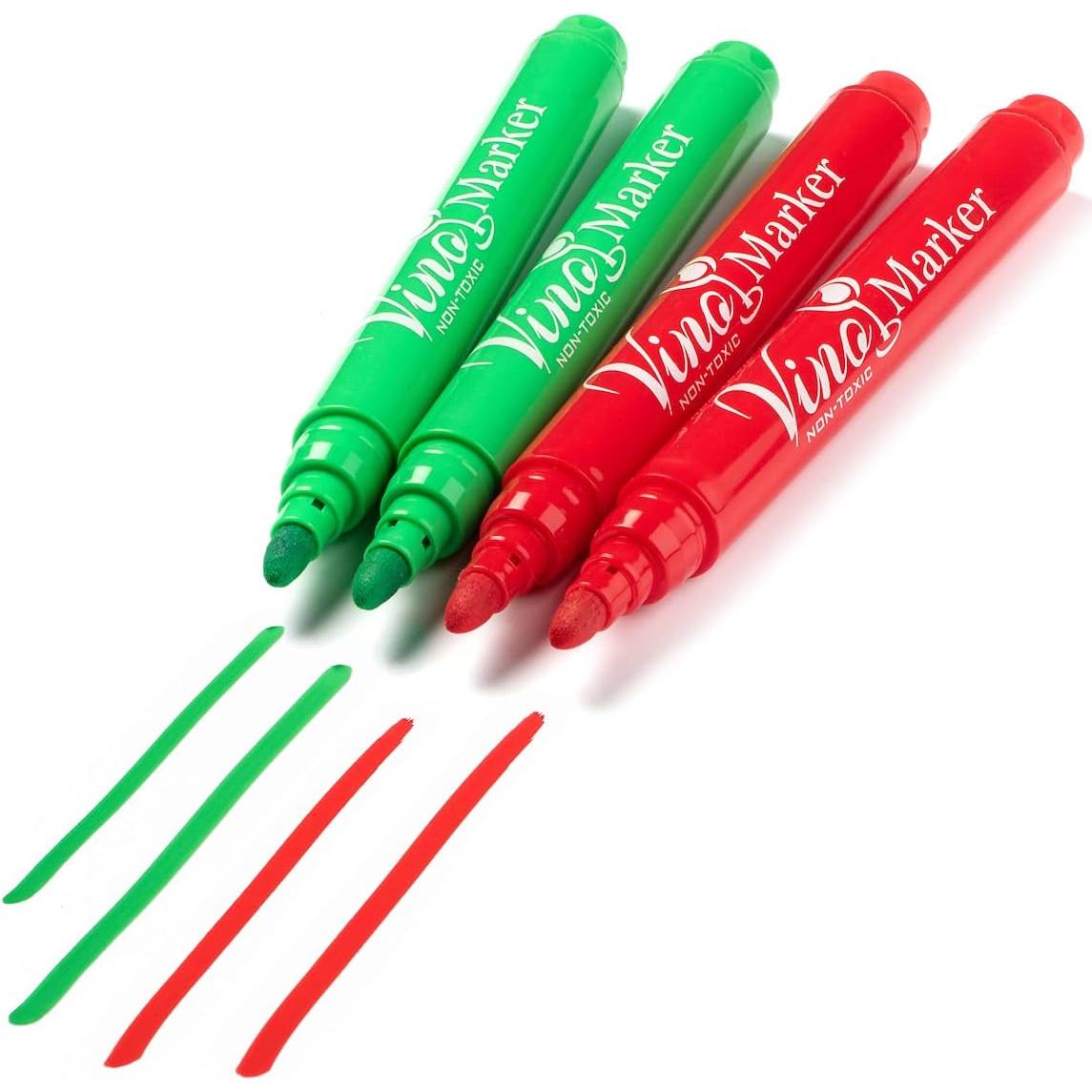 Marcadores de Vino Navideños Marker Wine Glass - Pack de 4