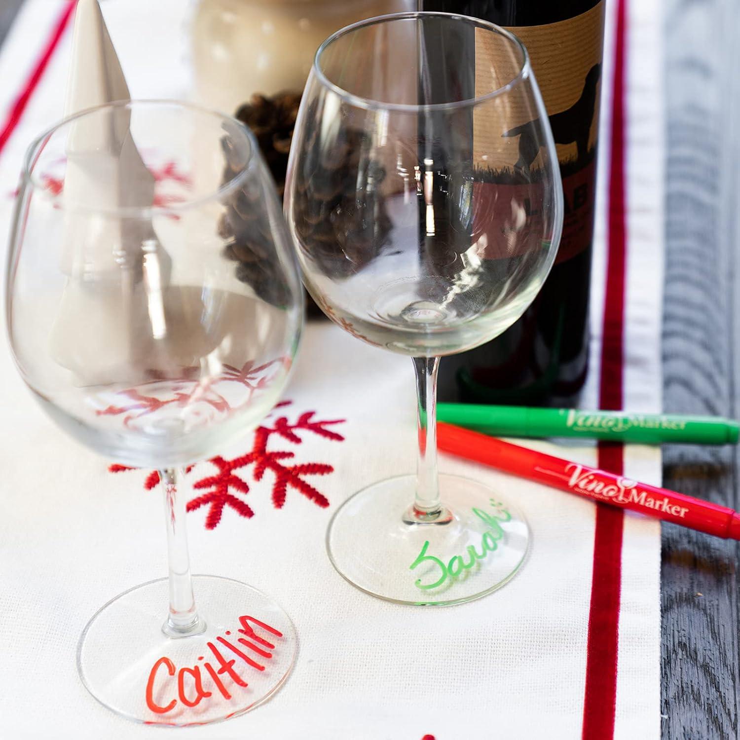 Marcadores de Vino Navideños Marker Wine Glass - Pack de 4