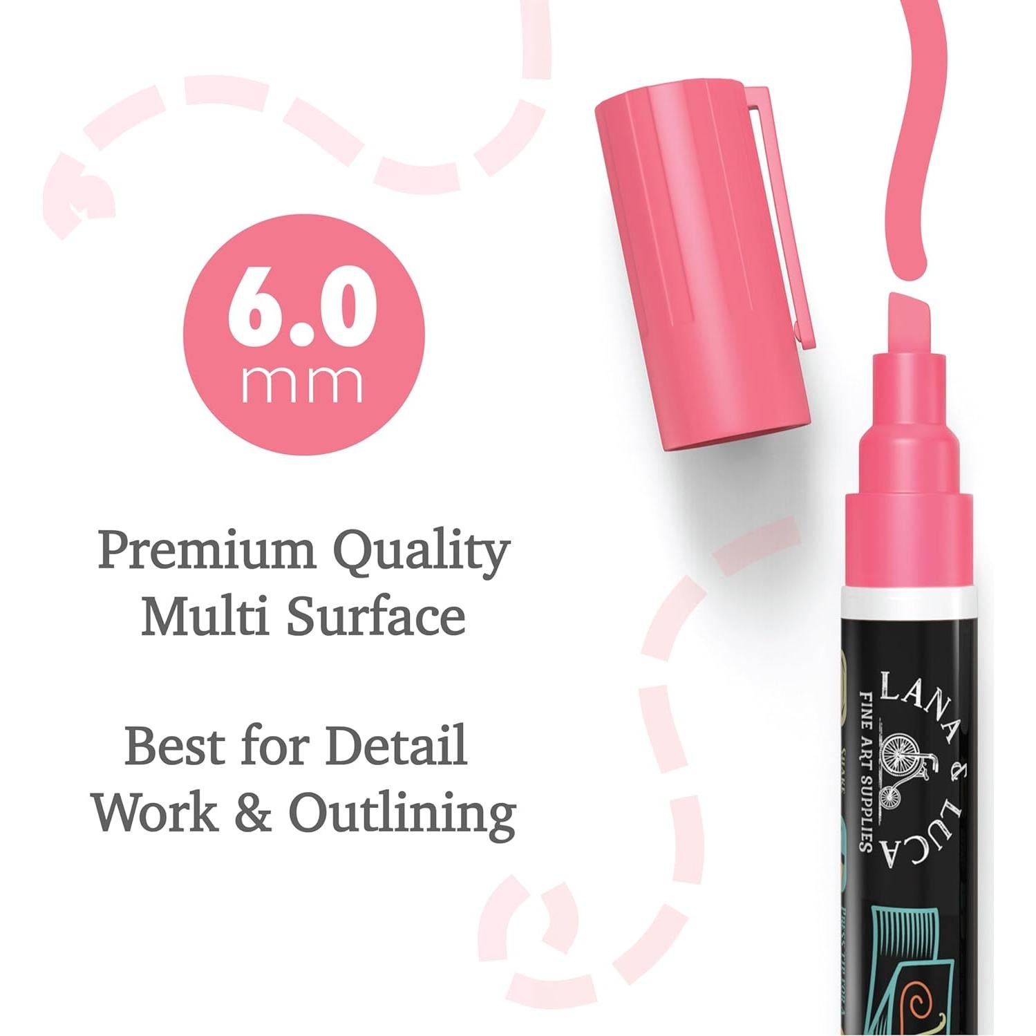 Marcadores de Tiza Líquida LANA & LUCA Multicolor 8 Unidades