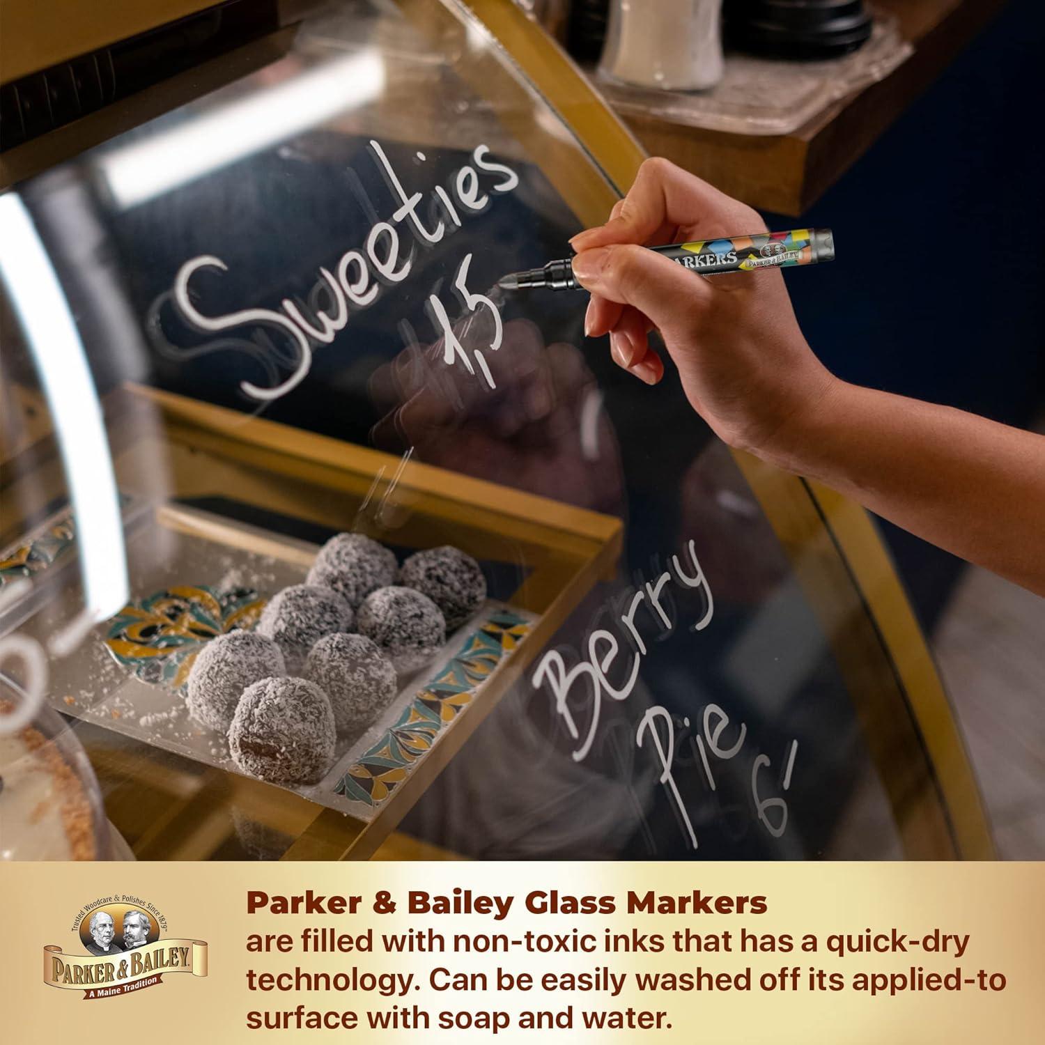 Marcadores Metálicos Parker & Bailey para Vidrio - Set de 3