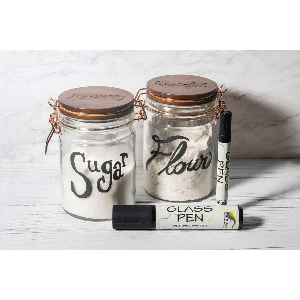 Marcador de Tiza Líquida para Vidrio Negro - Punta Fina 5mm