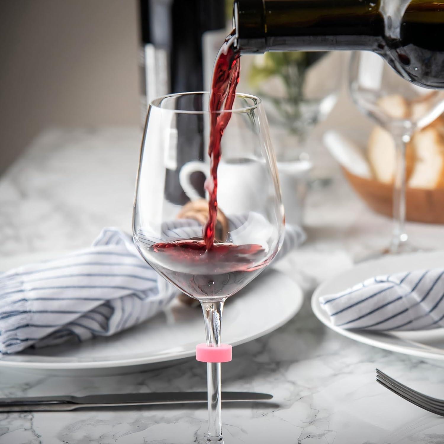 Marcadores de Copas de Vino 36PCS Silicona Reutilizables