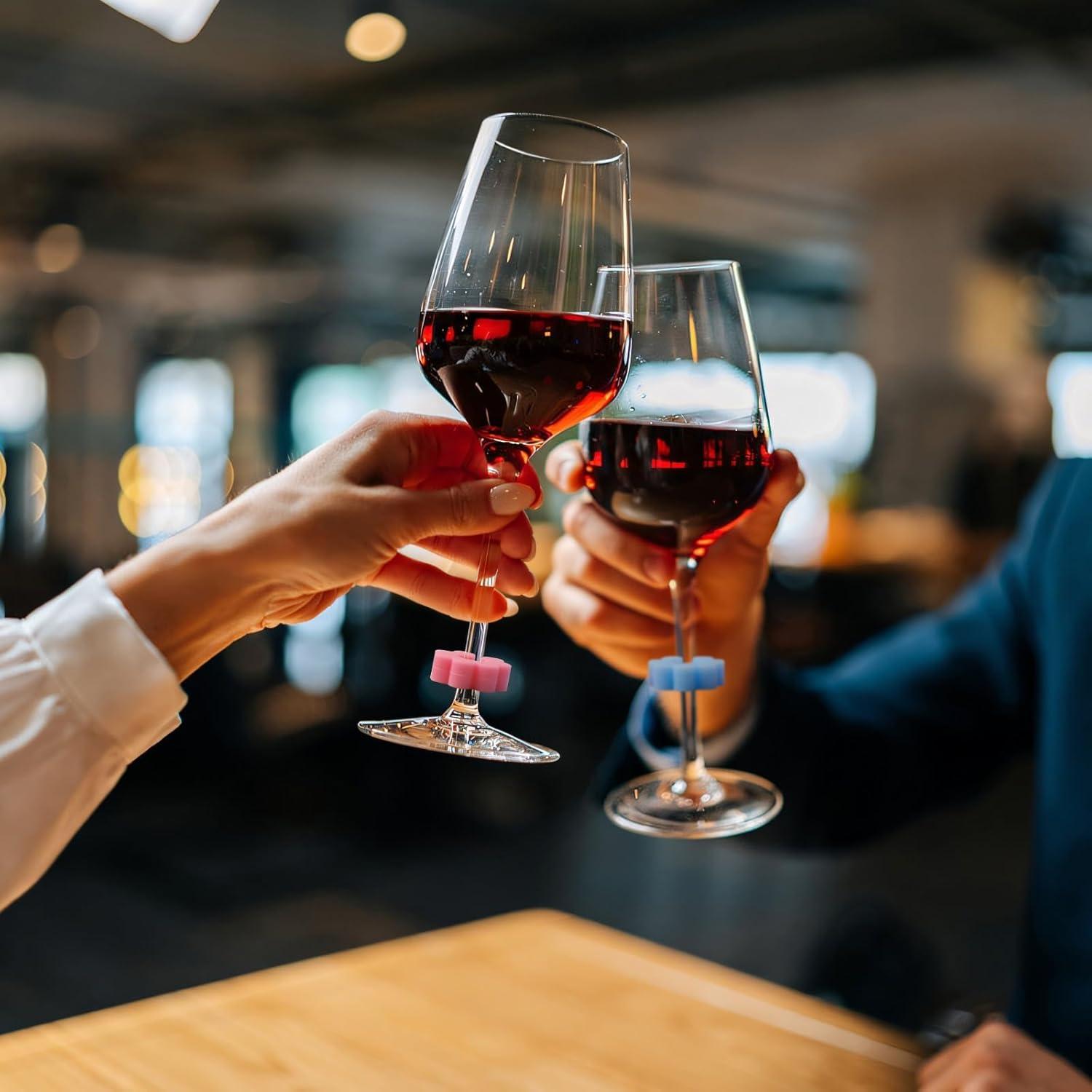 Marcadores de Copas de Vino 36PCS Silicona Reutilizables