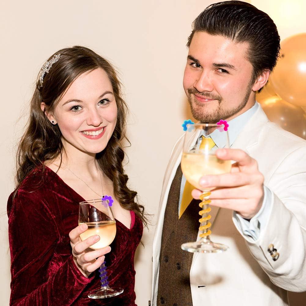 30 Marcadores de Bebida de Silicona Jolbndcv - Colores Brillantes