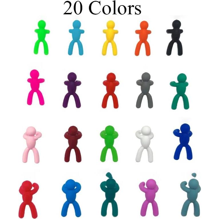 Marcadores de Copas de Vino de Silicona 20 Colores Reutilizables