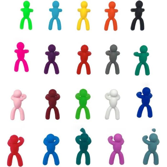 Marcadores de Copas de Vino de Silicona 20 Colores Reutilizables
