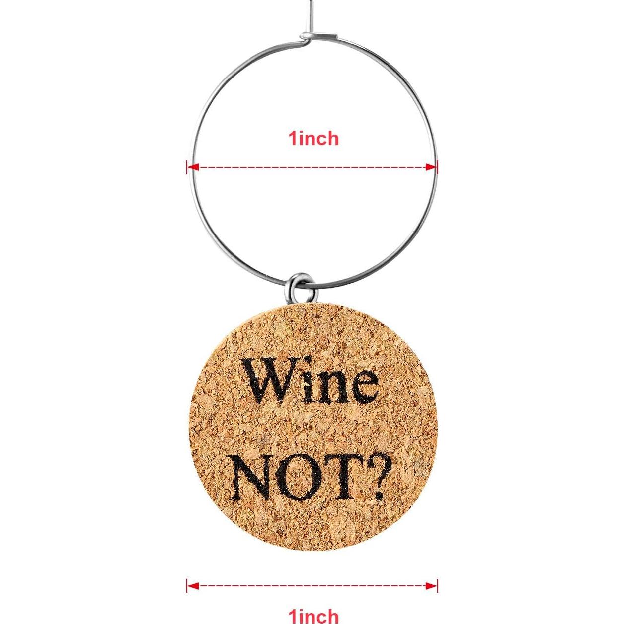 24 Marcadores de Vino de Madera para Copas - Diversos Diseños