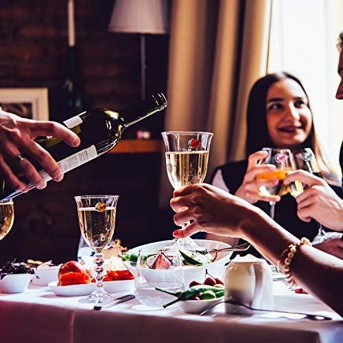 12 Marcadores de Copas de Vino Cristales Magnéticos Boao