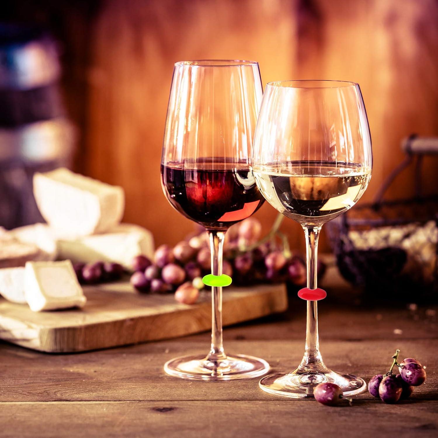 48 Marcadores de Silicona para Copas de Vino Zonon - Colores Variados