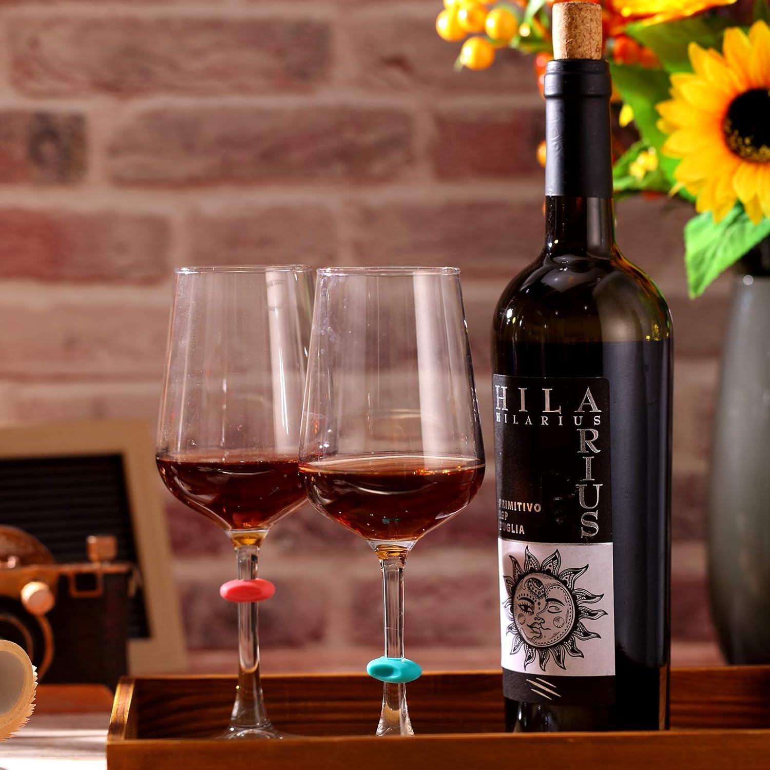 48 Marcadores de Silicona para Copas de Vino Zonon - Colores Variados