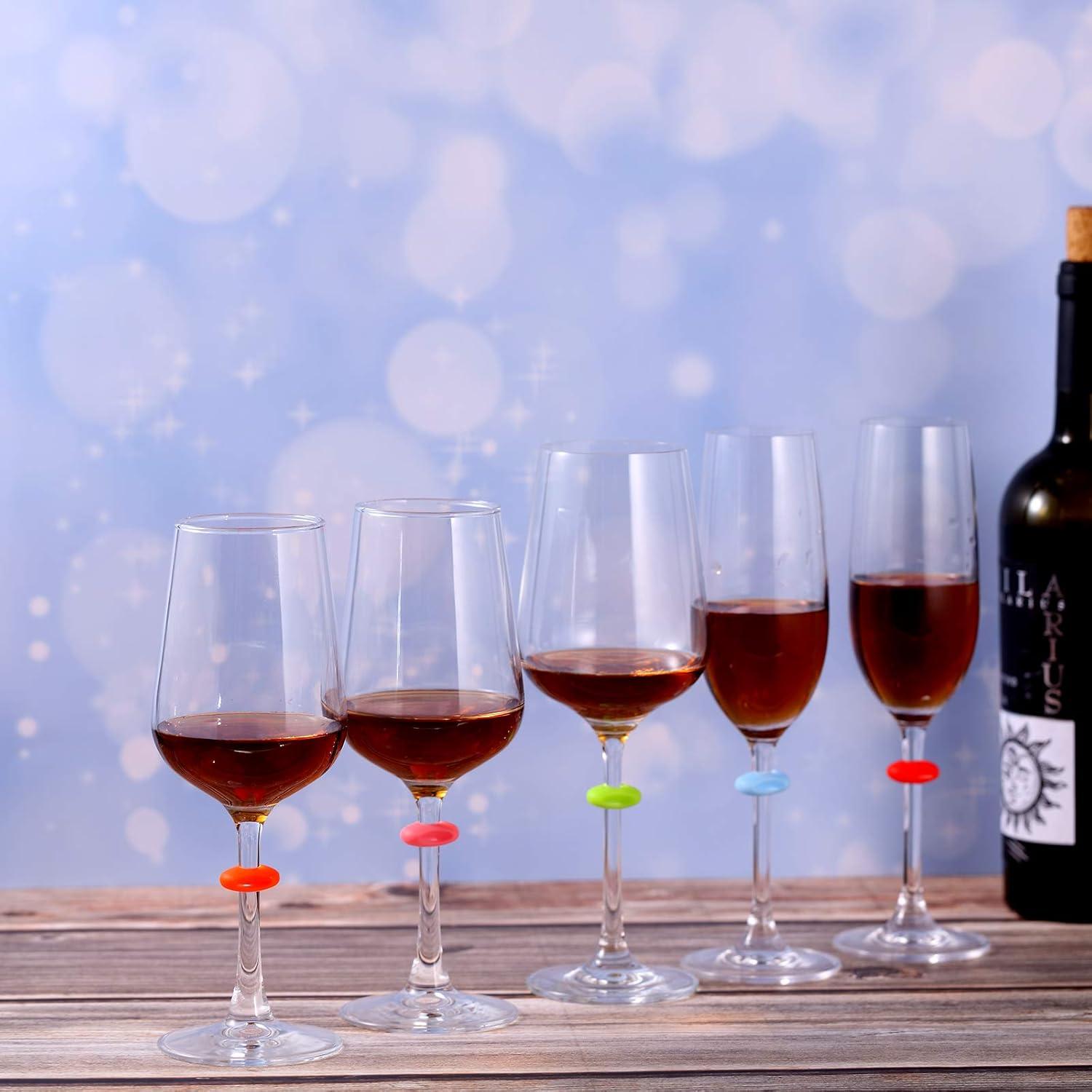 48 Marcadores de Silicona para Copas de Vino Zonon - Colores Variados