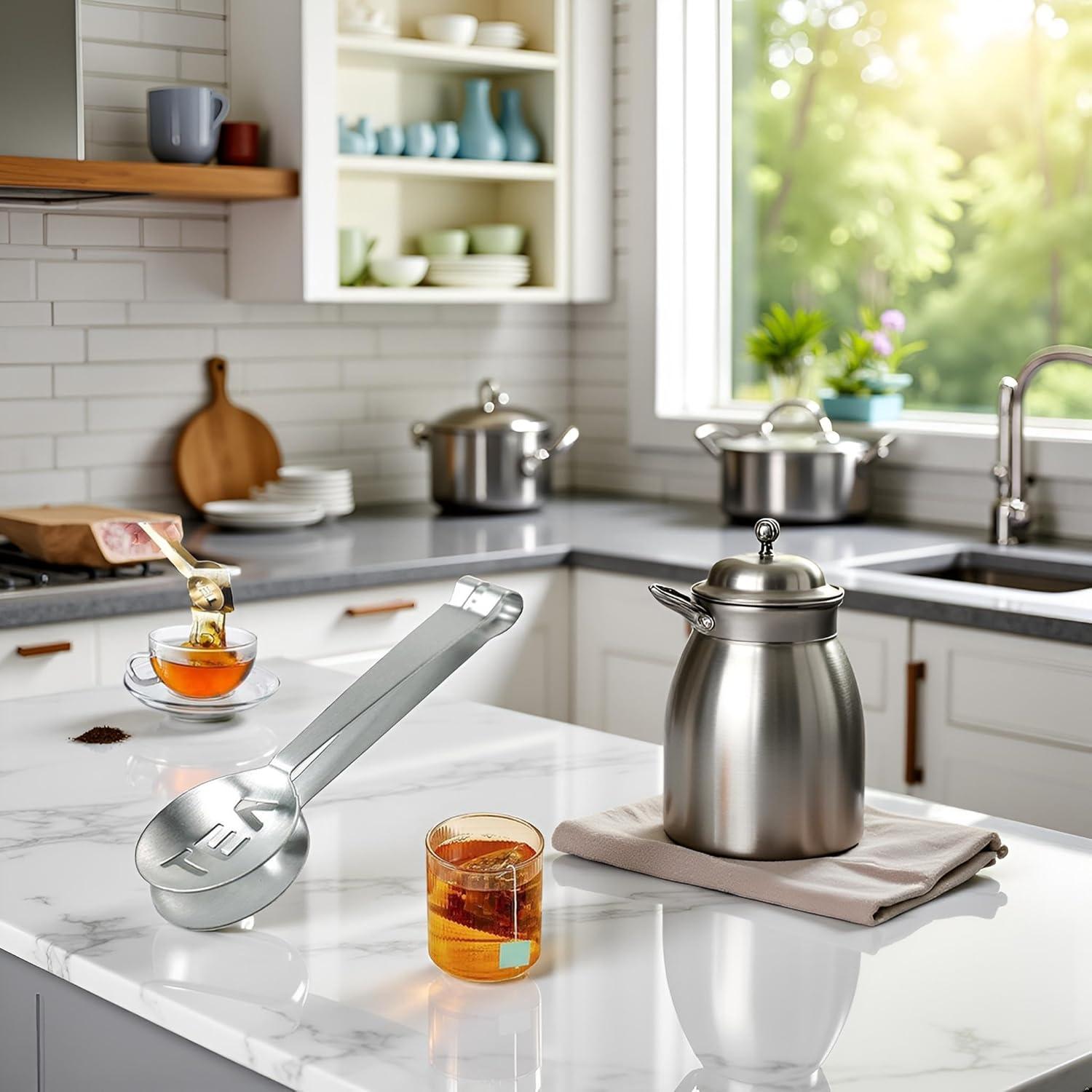 Pinzas para Té de Acero Inoxidable GANPUB - Versátiles y Prácticas