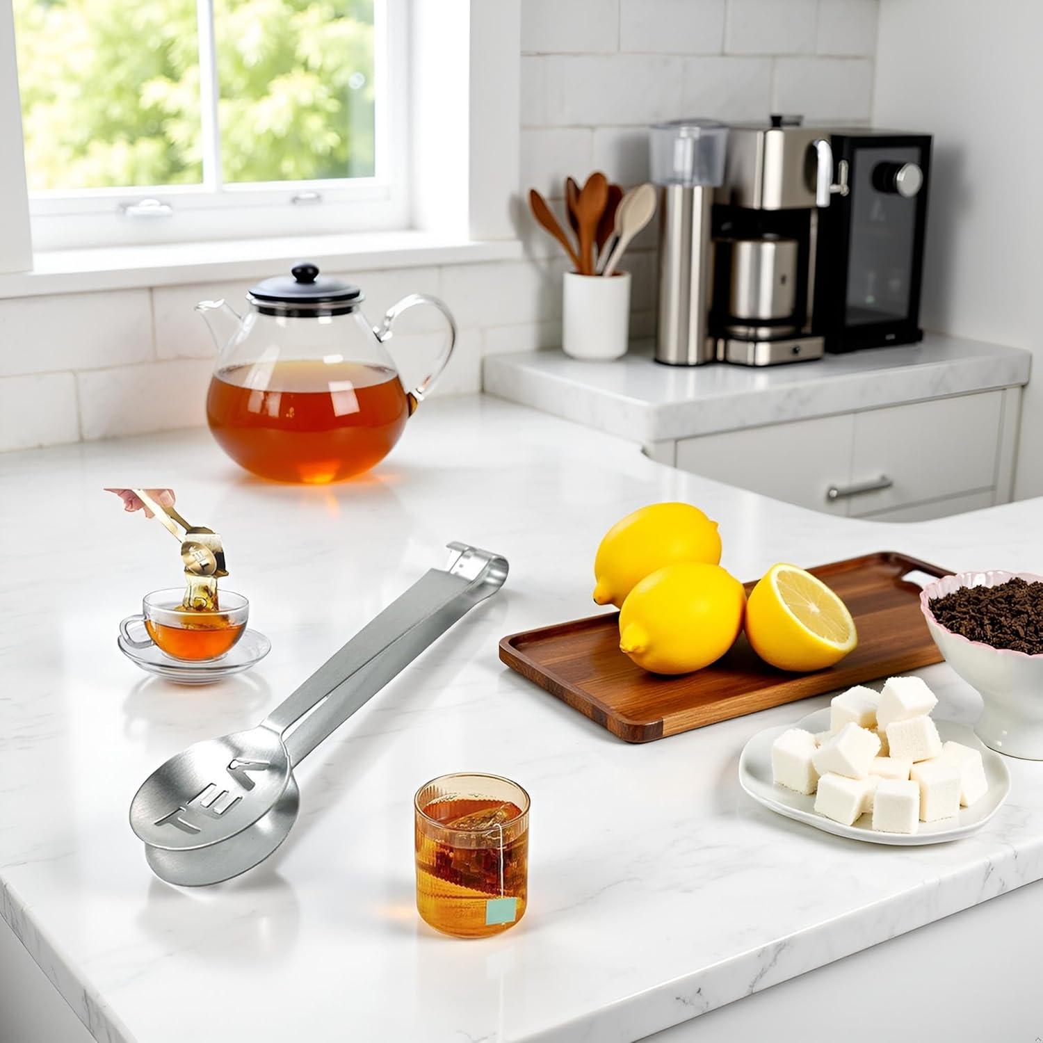 Pinzas para Té de Acero Inoxidable GANPUB - Versátiles y Prácticas