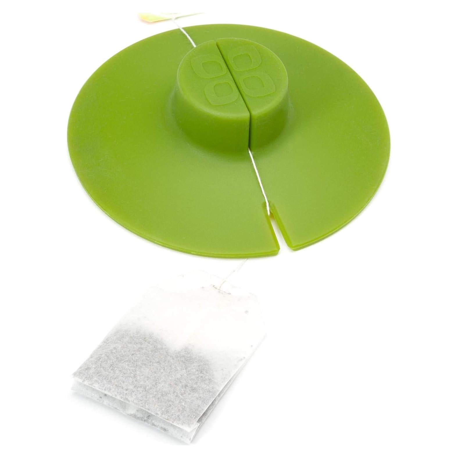 Soporte para Bolsa de Té Primula Verde de Silicona 10.5 cm