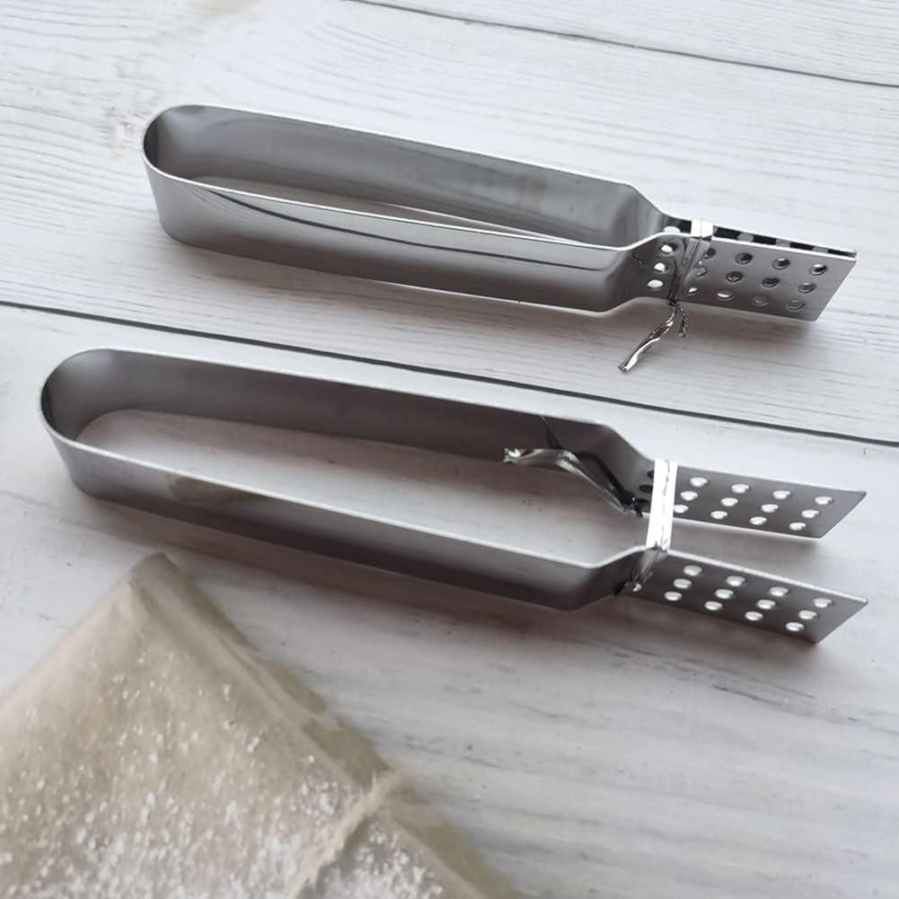 Paquete de 2 Pinzas para Bolsas de Té Acero Inoxidable Honkenda