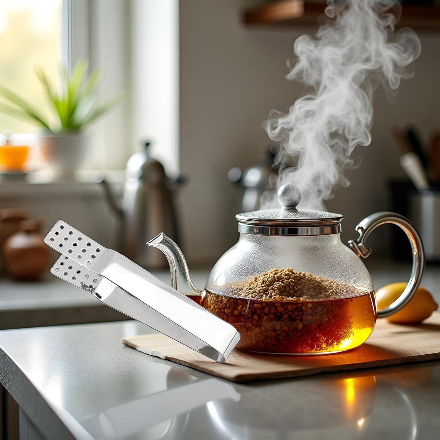 Pinzas para Bolsitas de Té Cauaoa de Acero Inoxidable