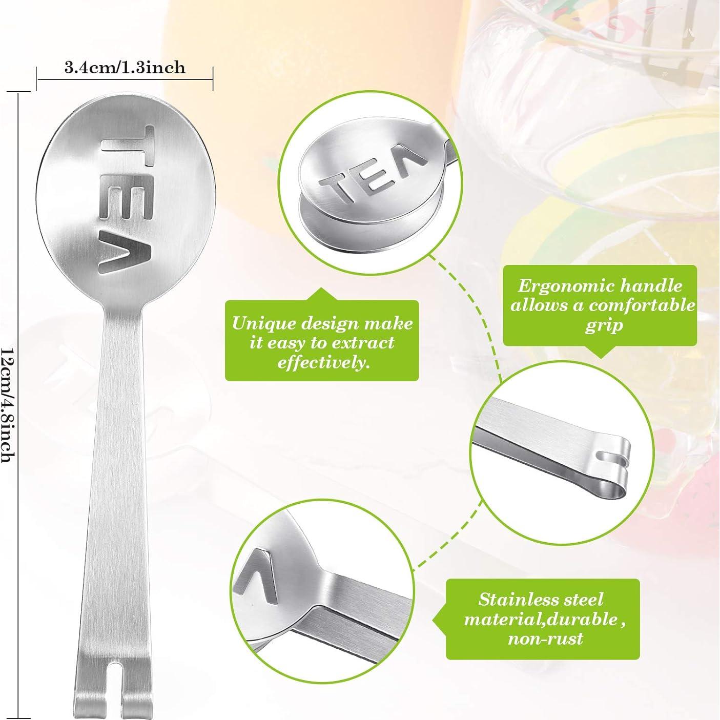 Pinzas Exprimidoras de Té Patelai - Acero Inoxidable (4 Piezas)