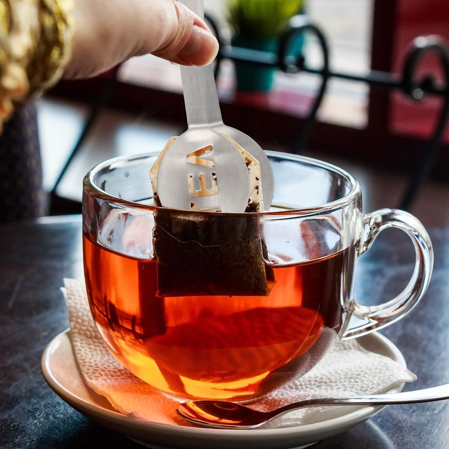 Exprimidor de bolsas de té 2 piezas XIHIRCD acero inoxidable