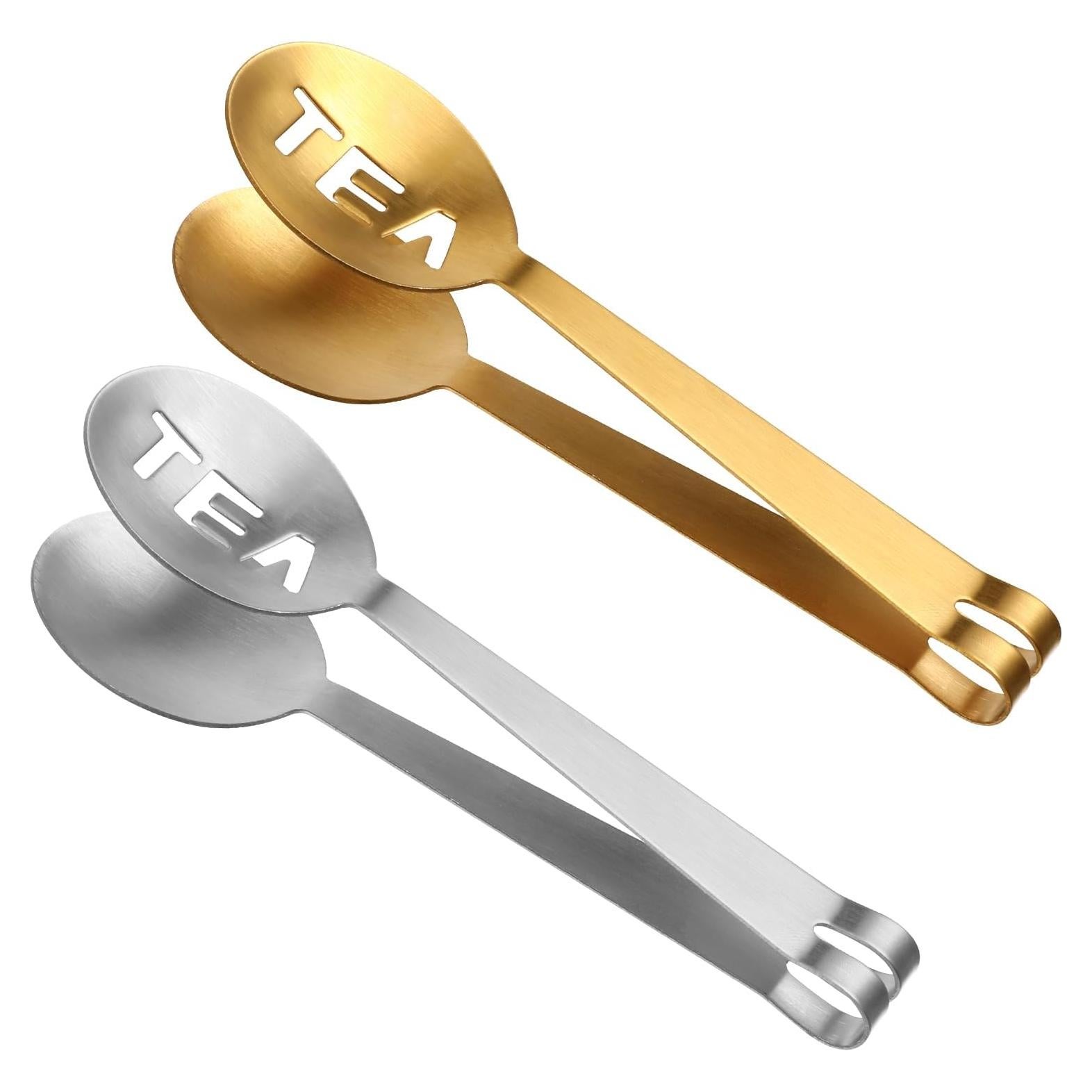 2 Clips Exprimidores de Bolsa de Té FdcLixuvol Acero Inoxidable