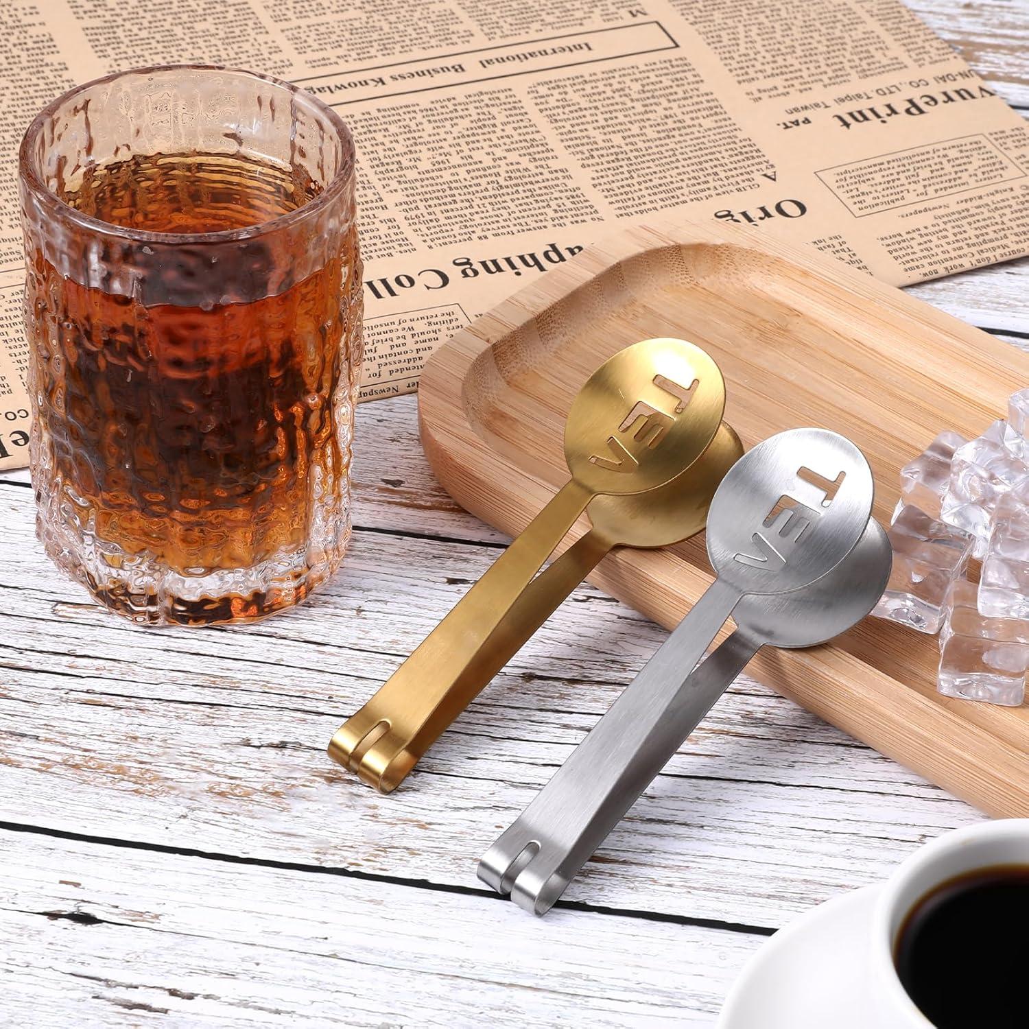 2 Clips Exprimidores de Bolsa de Té FdcLixuvol Acero Inoxidable