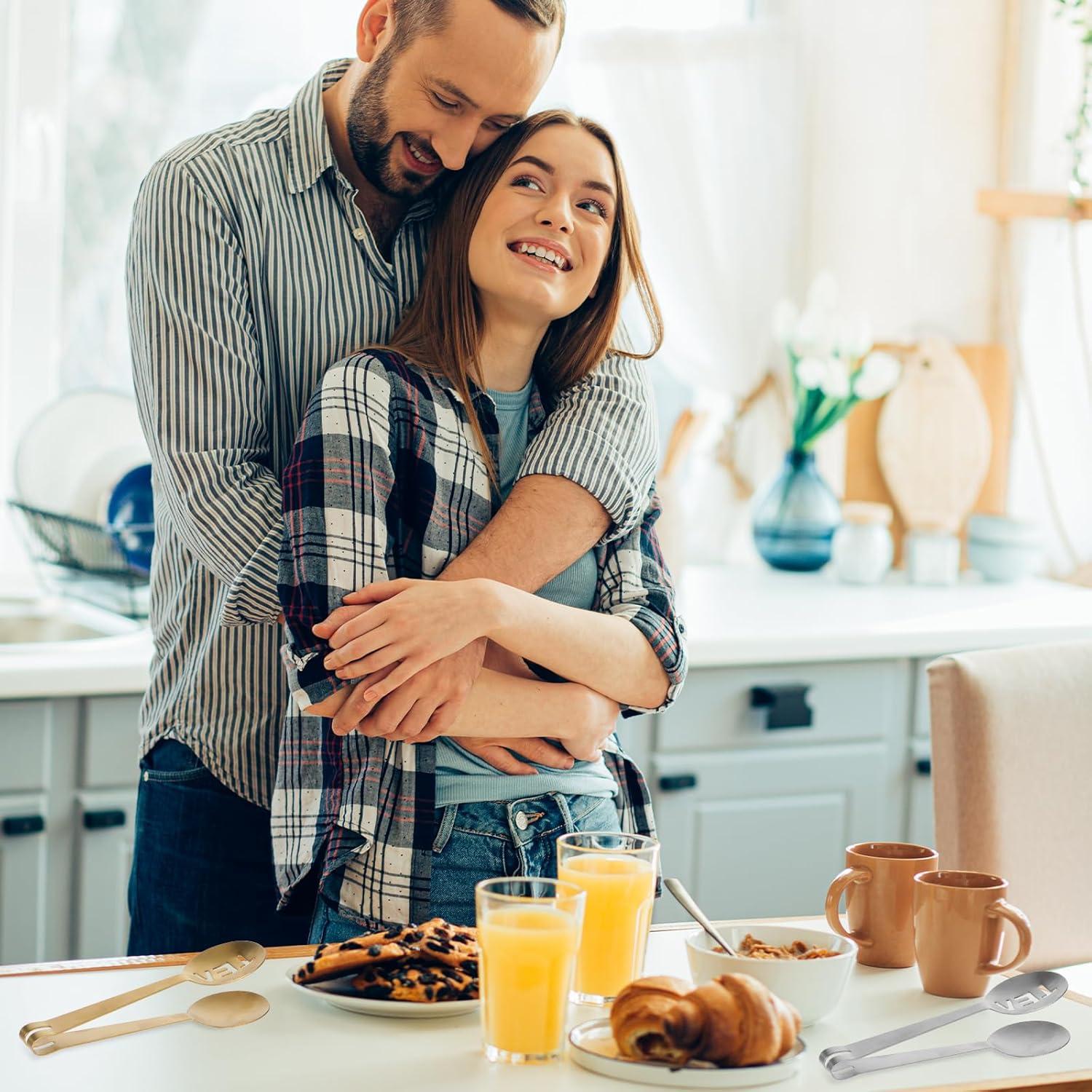 2 Clips Exprimidores de Bolsa de Té FdcLixuvol Acero Inoxidable