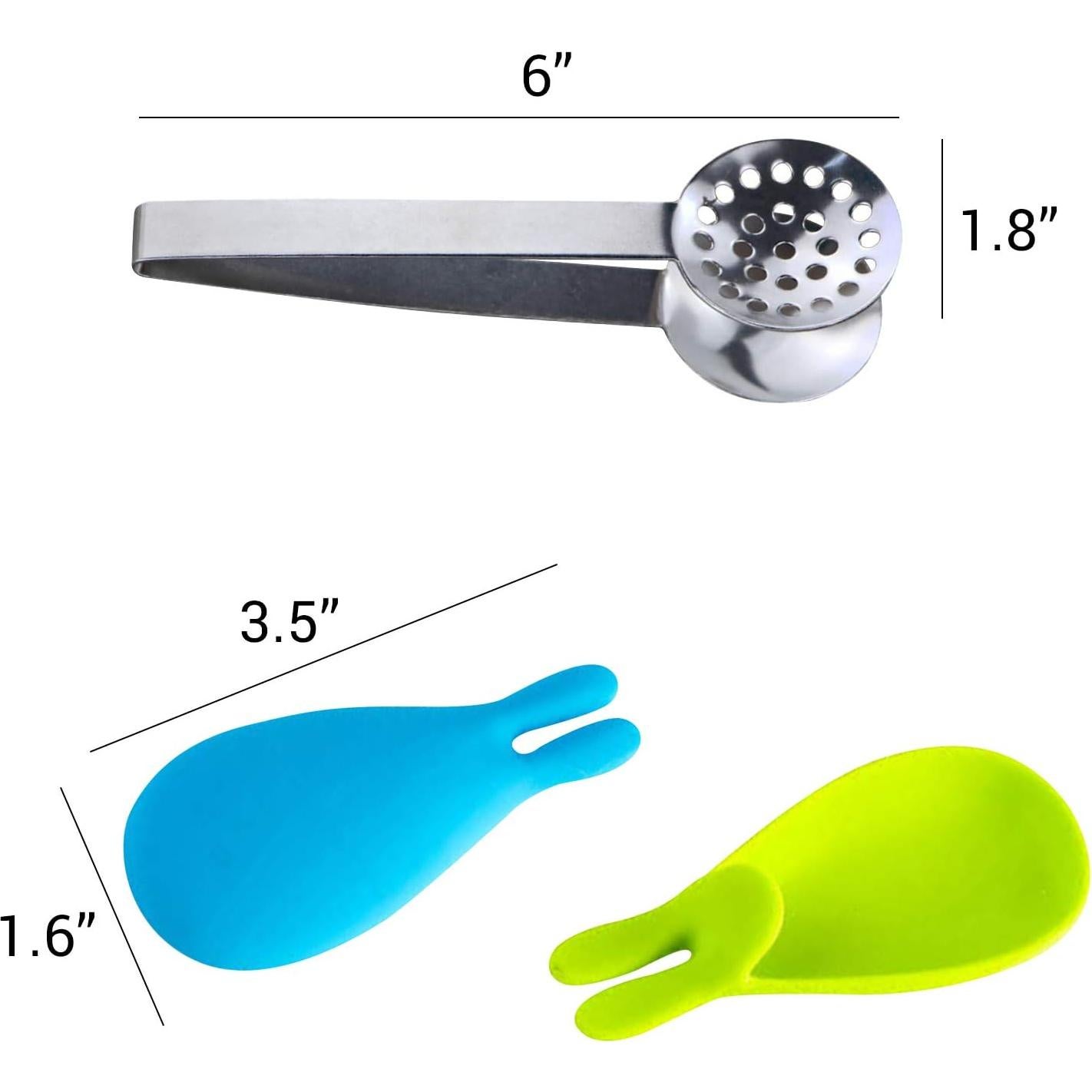 Pinzas de Té Acero Inoxidable JARDÍN DE CARACOL 15.24cm 2Pcs