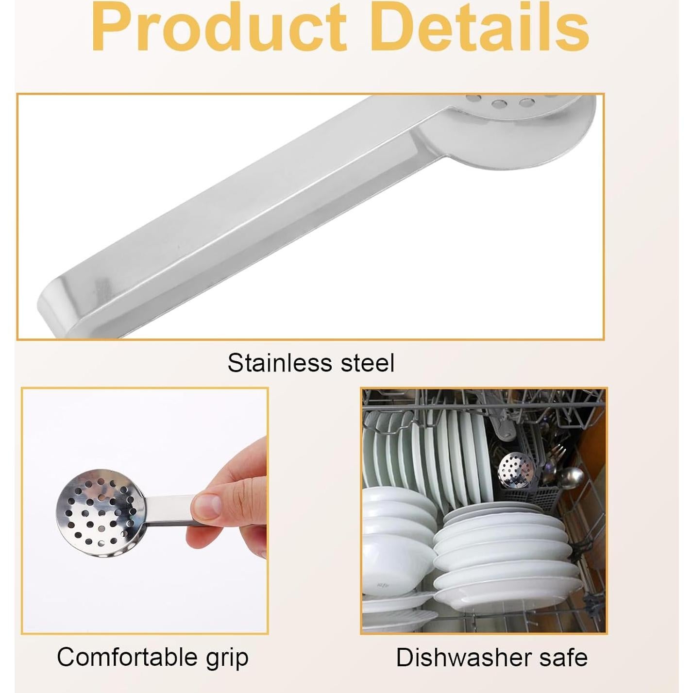 2 Pinzas de Acero Inoxidable para Exprimir Bolsitas de Té Gosknor