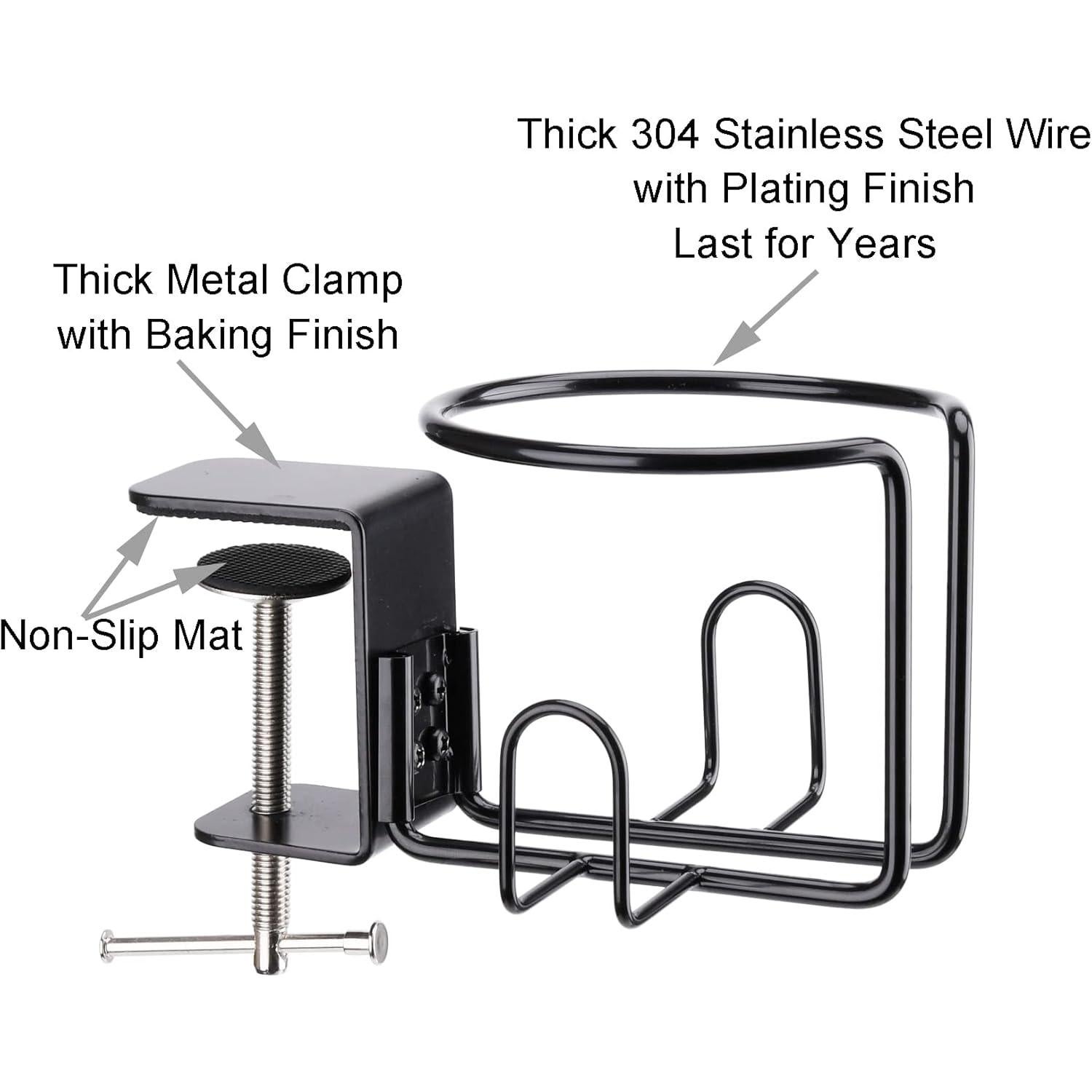 Soporte para Taza de Escritorio LEKUSHA Antidesbordamiento Negro