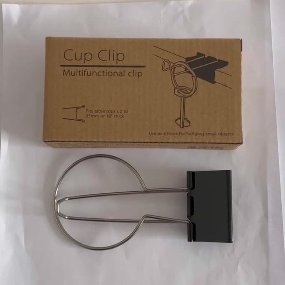 Soporte de Taza Multifuncional Luzen - 2 Piezas, Metal Negro y Plata