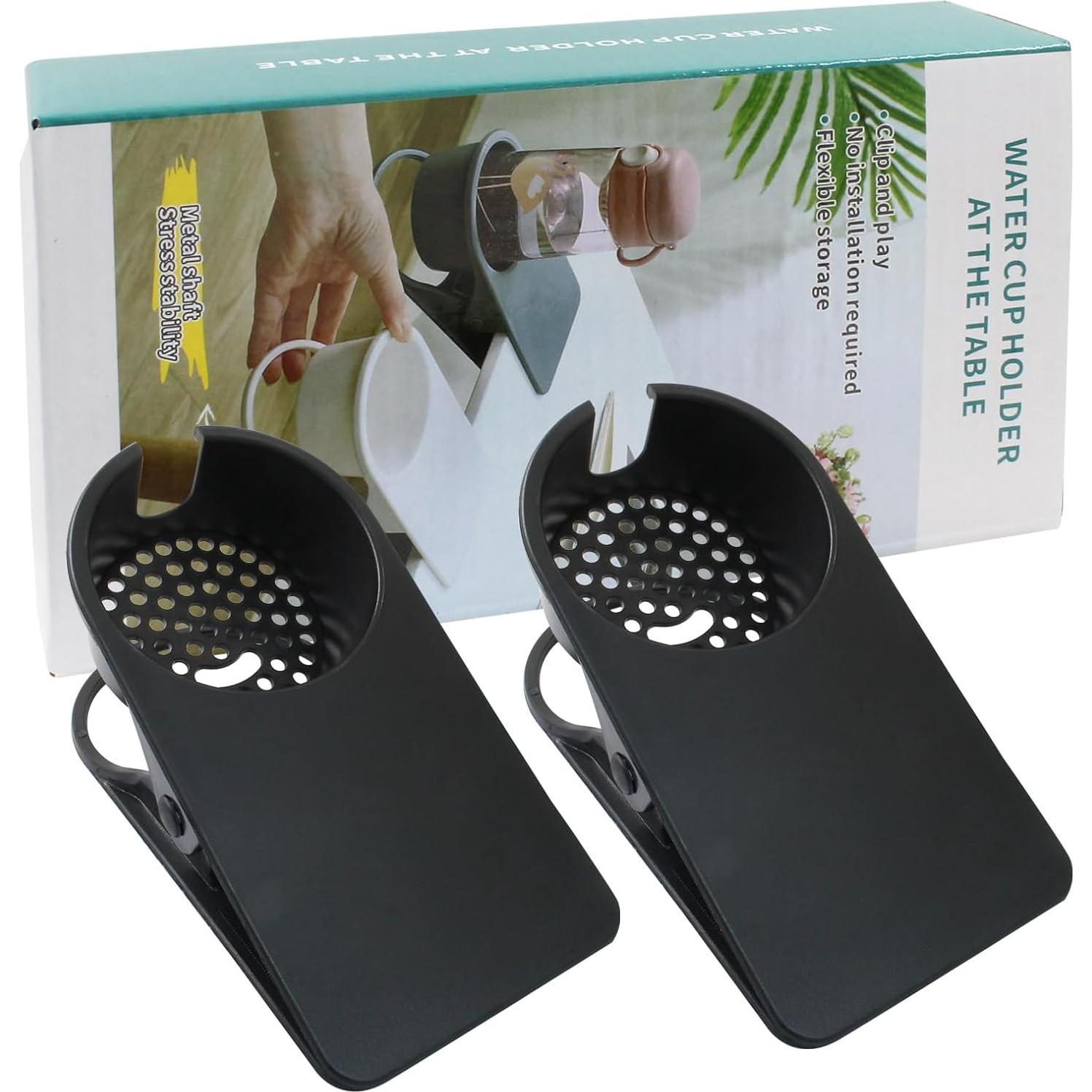 Soporte de Taza de Escritorio Suiwotin - 2 Piezas, Negro