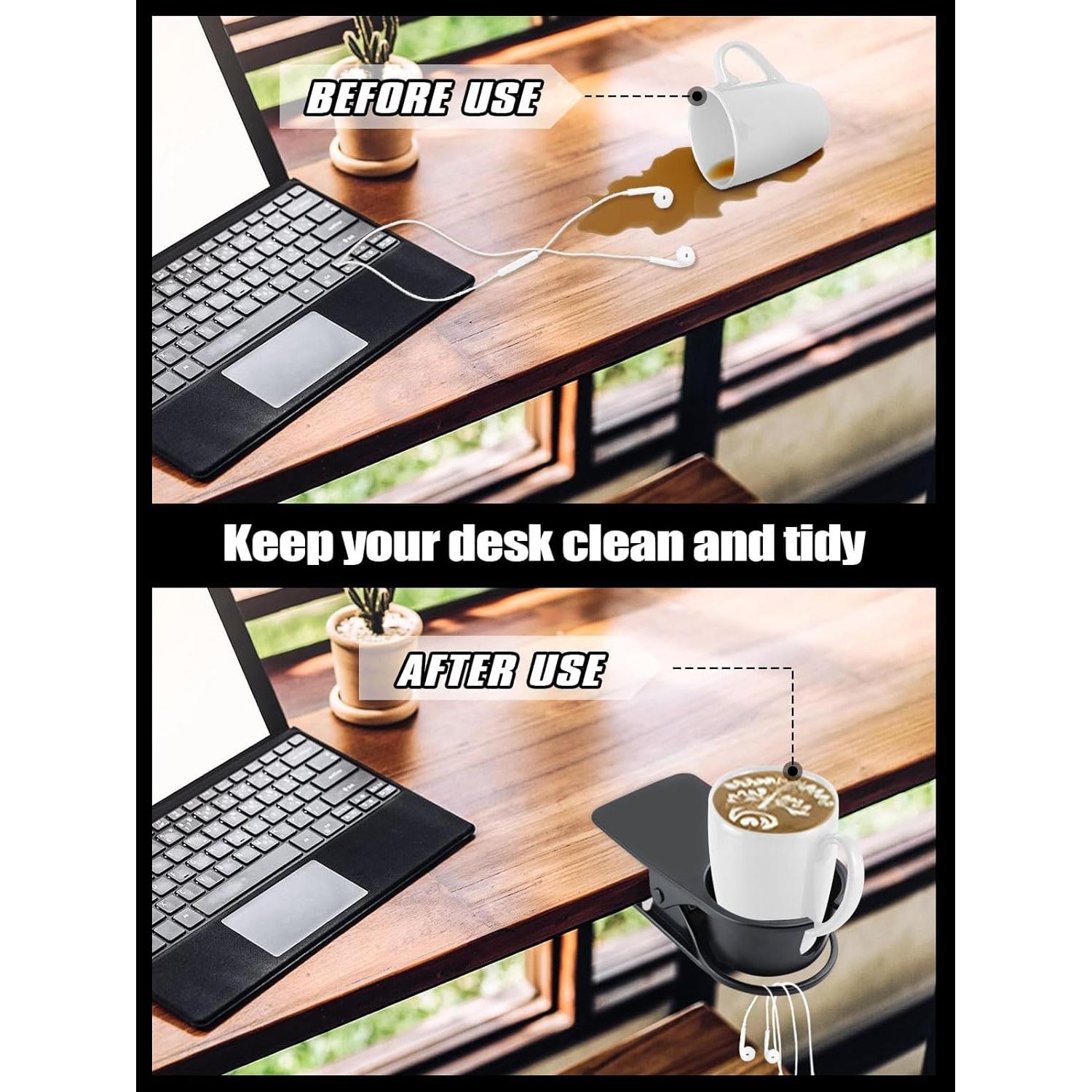 Soporte para Tazas Kalolary 3PCS Clip para Escritorio