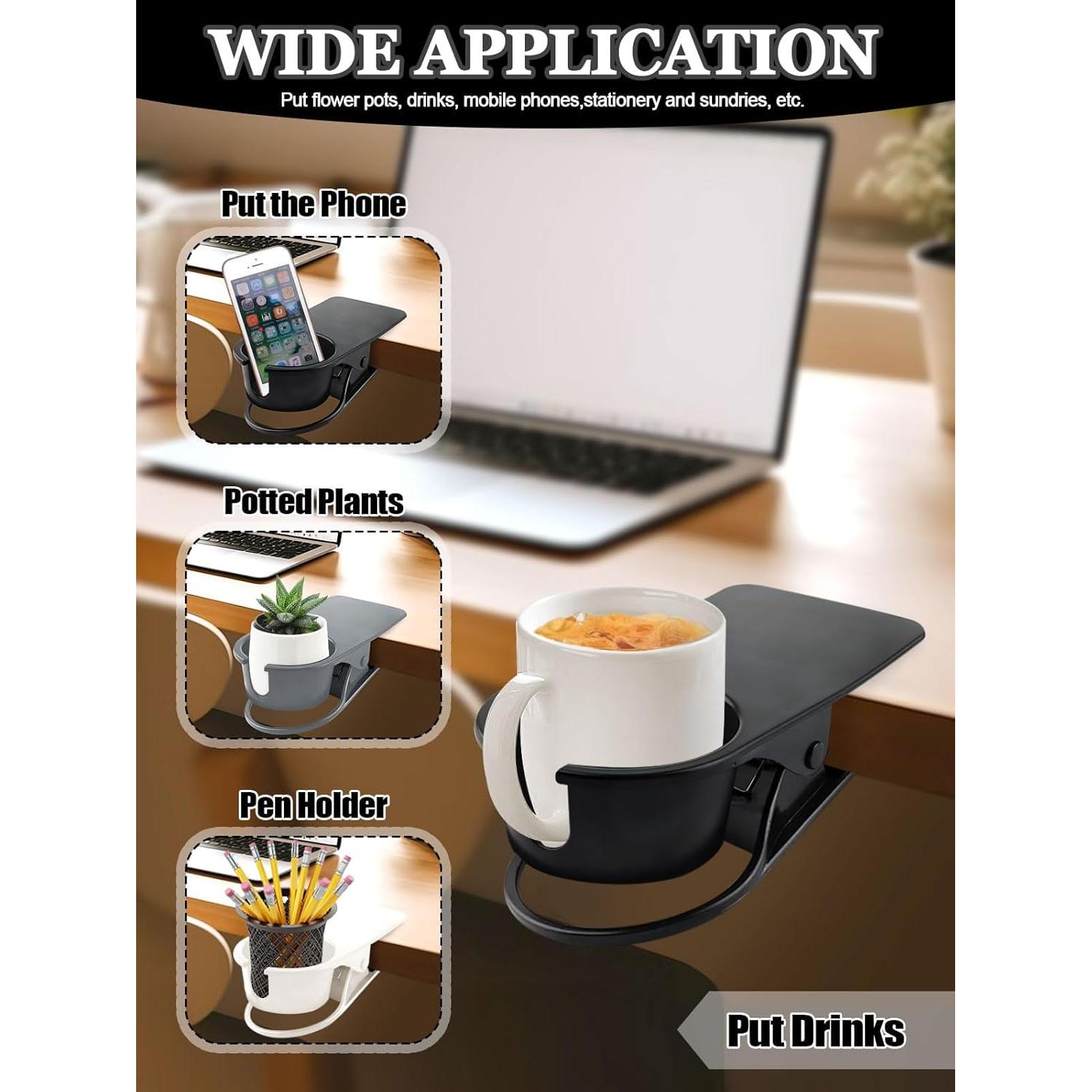 Soporte para Tazas Kalolary 3PCS Clip para Escritorio