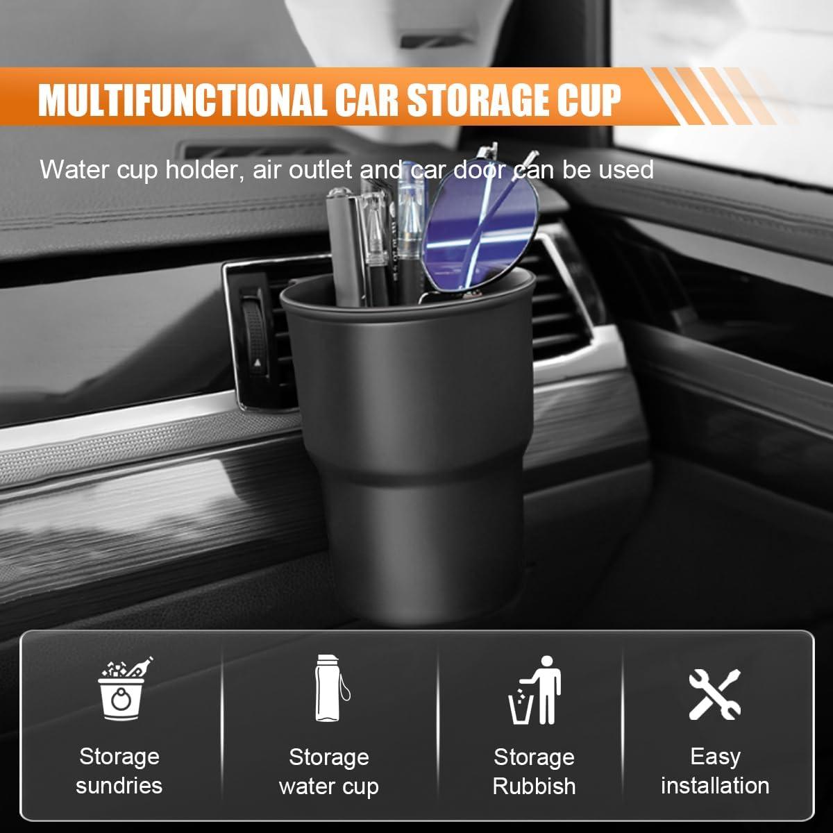 Soporte de Taza para Auto KITUREK Negro 2, Organizador Multifuncional