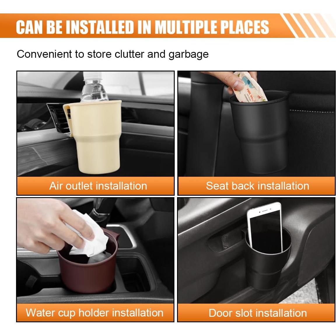 Soporte de Taza para Auto KITUREK Negro 2, Organizador Multifuncional