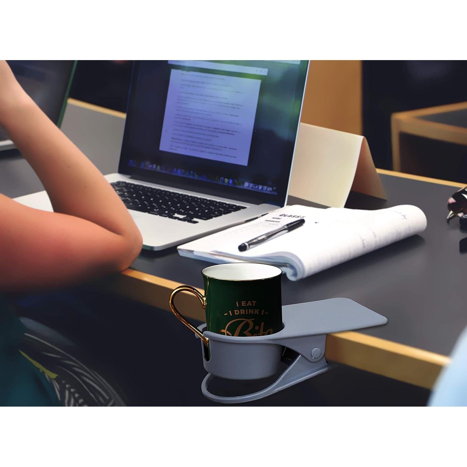 Soporte para Taza de Escritorio EMXGB Gris - Clip Multifuncional