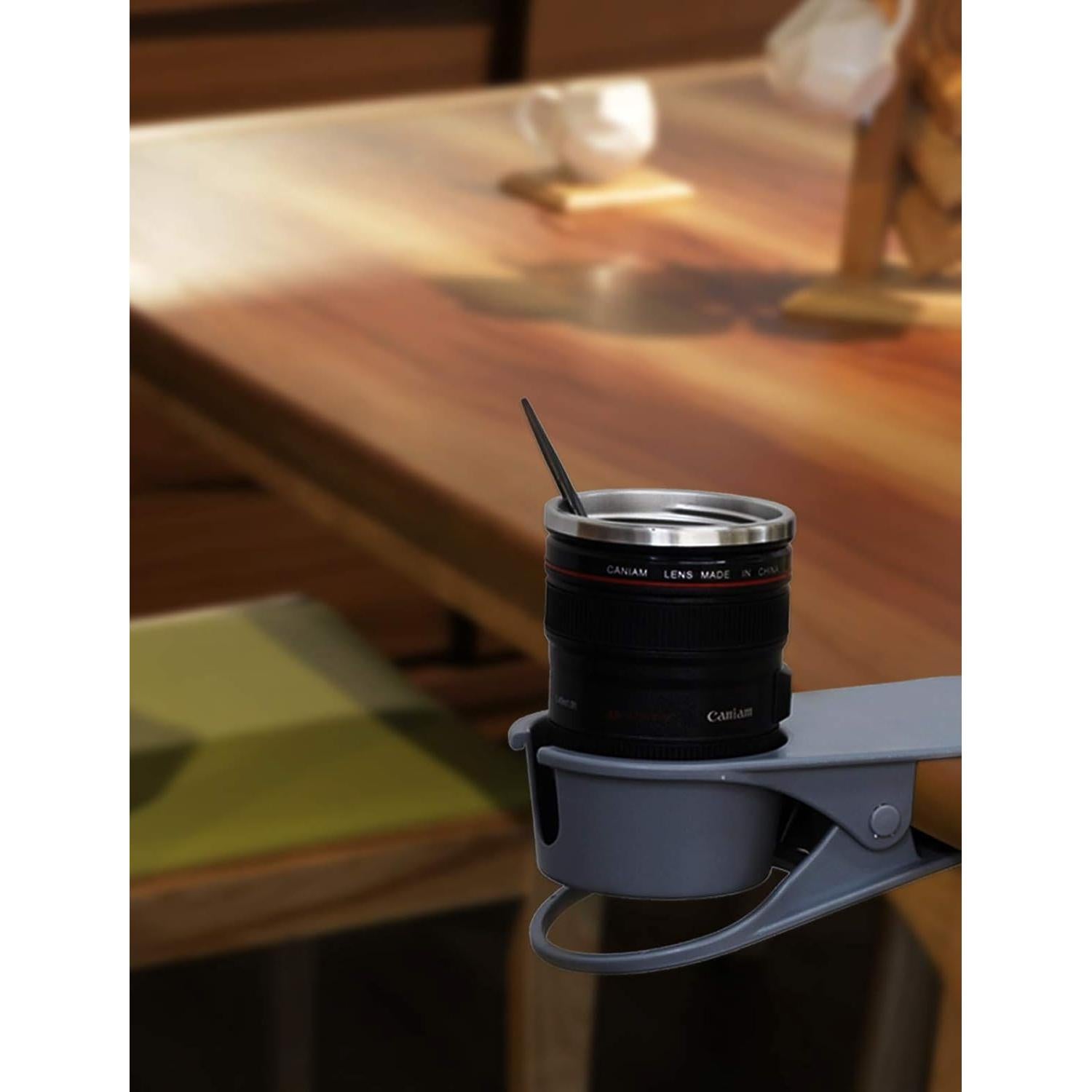 Soporte para Taza de Escritorio EMXGB Gris - Clip Multifuncional