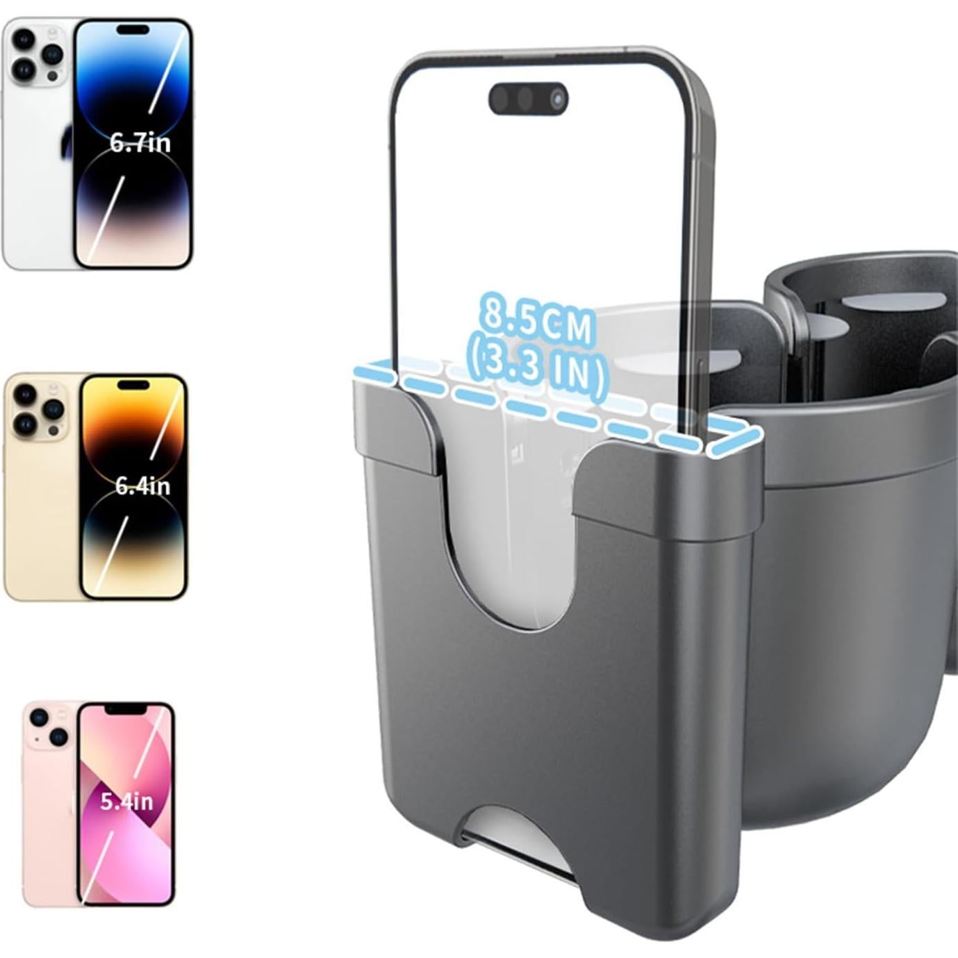 Soporte para Tazas Infantil WedFeir para Asientos de Auto - Gris