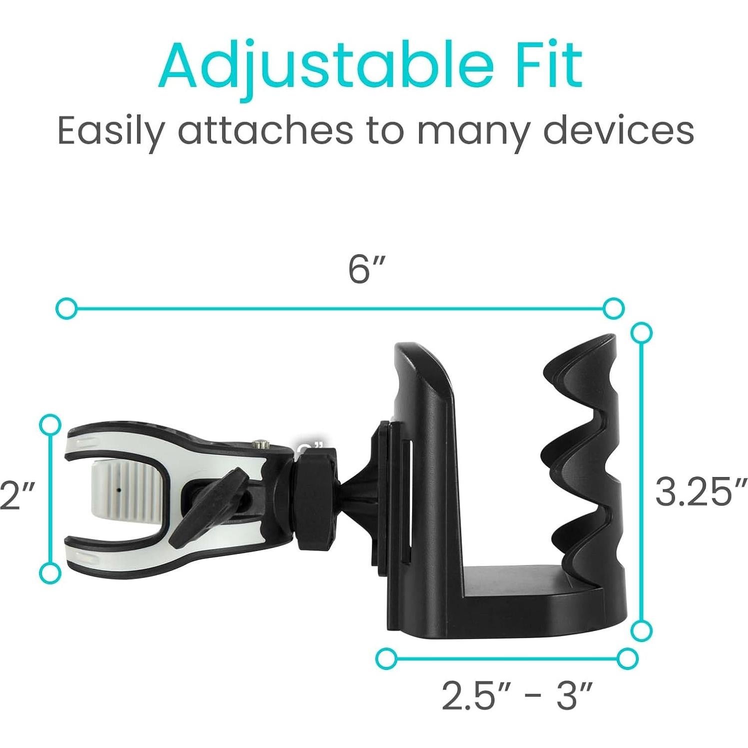 Soporte para Taza Ajustable Vive - Accesorio para Andador y Silla de Ruedas