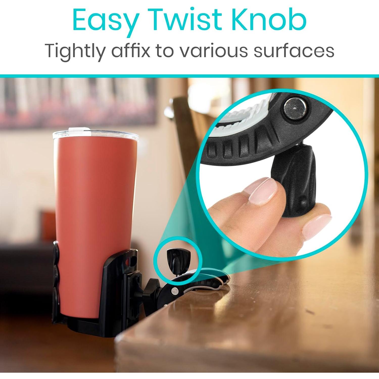 Soporte para Taza Ajustable Vive - Accesorio para Andador y Silla de Ruedas