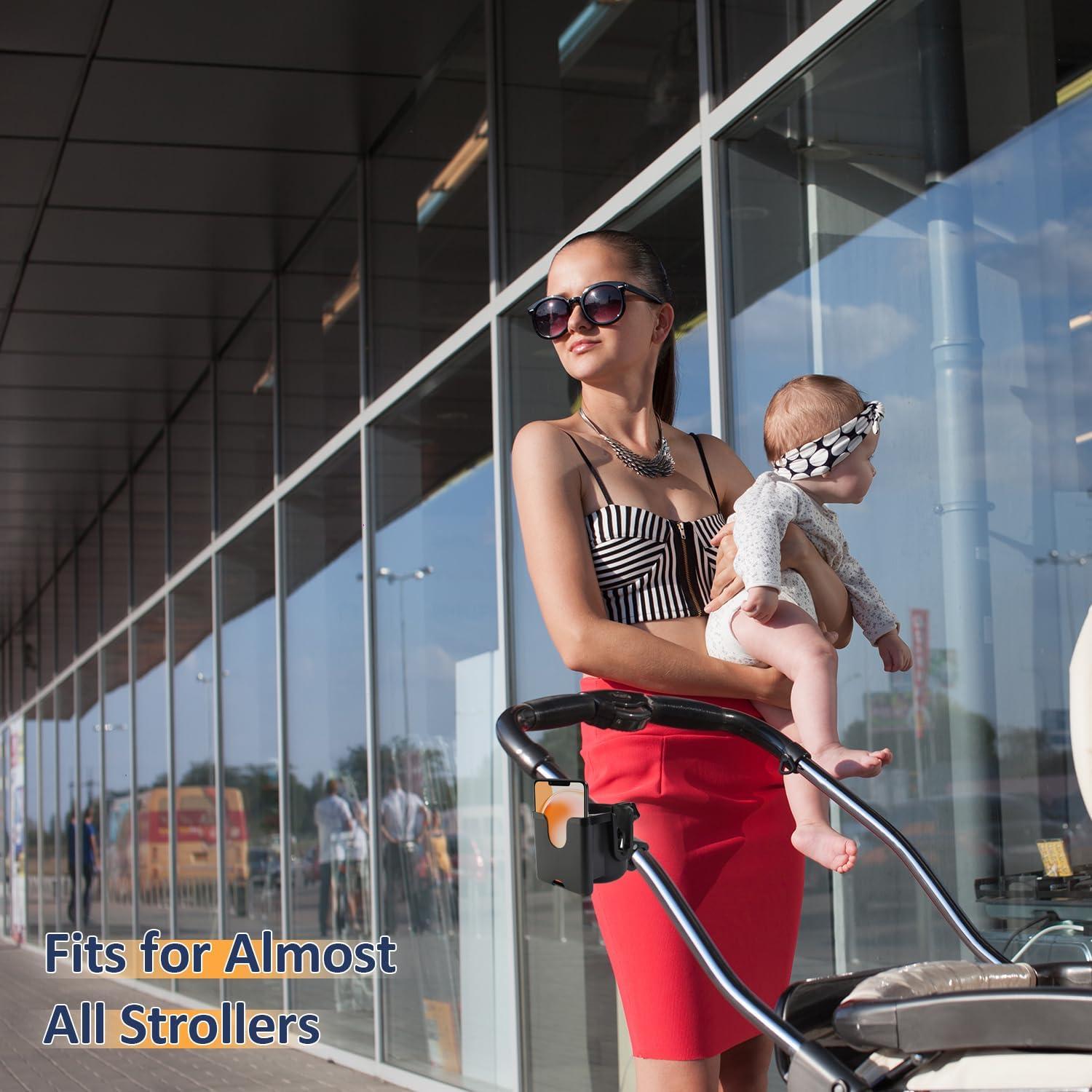 Soporte para Taza y Teléfono UMBEIBEI 2-en-1 Universal Negro