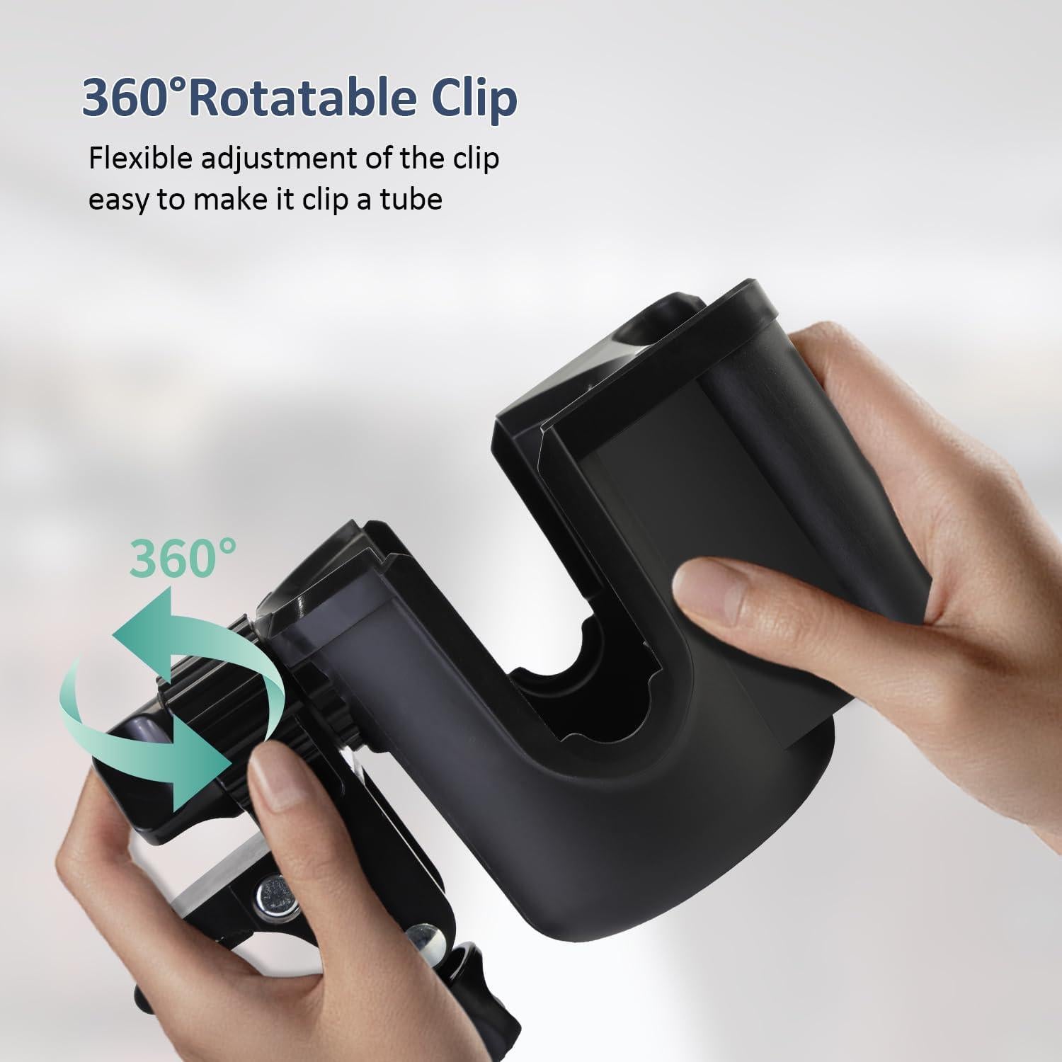 Soporte para Taza y Teléfono UMBEIBEI 2-en-1 Universal Negro