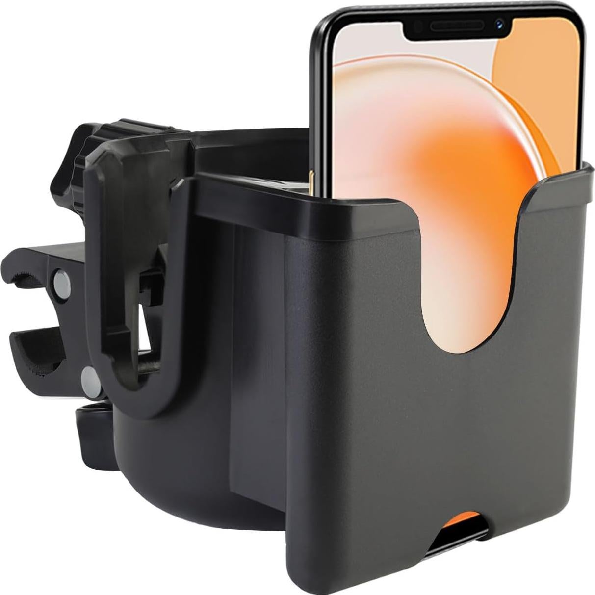 Soporte para Taza y Teléfono UMBEIBEI 2-en-1 Universal Negro