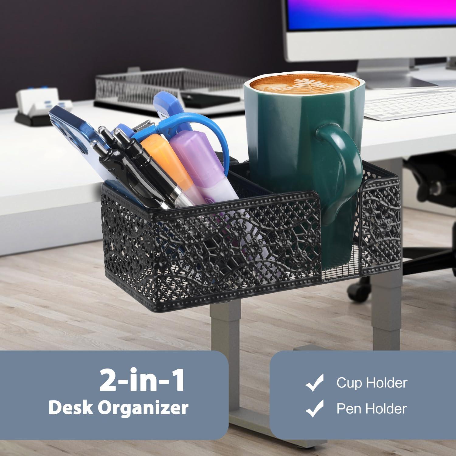 Organizador de Escritorio Aurynns con Soporte para Taza y Lápices