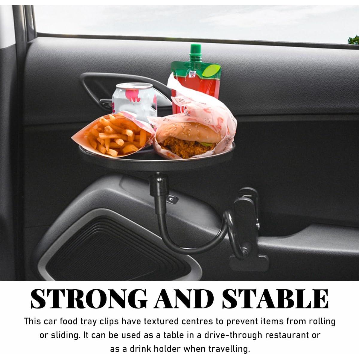 Bandeja de Comida Ajustable para Auto Povtii 22 cm Antideslizante