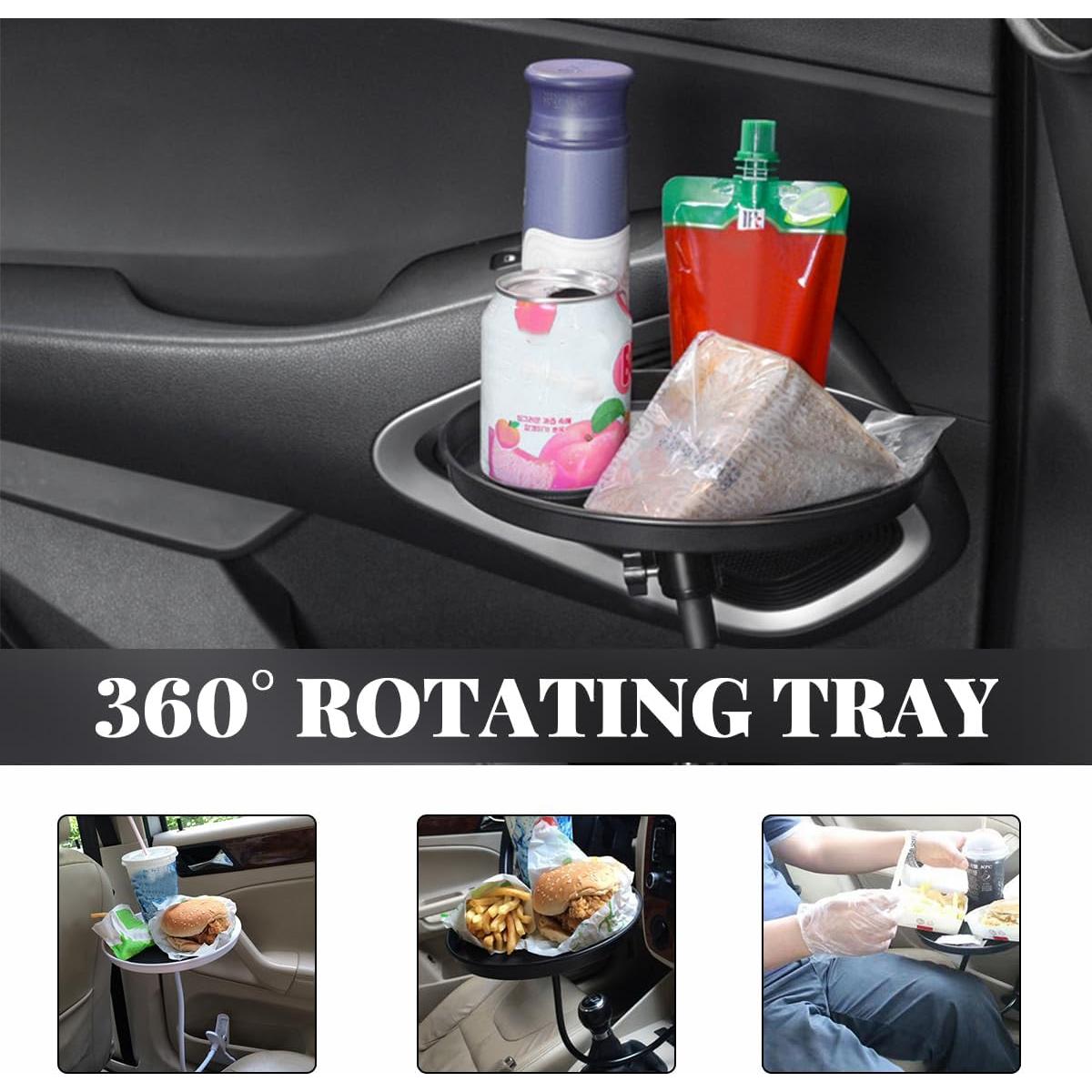 Bandeja de Comida Ajustable para Auto Povtii 22 cm Antideslizante