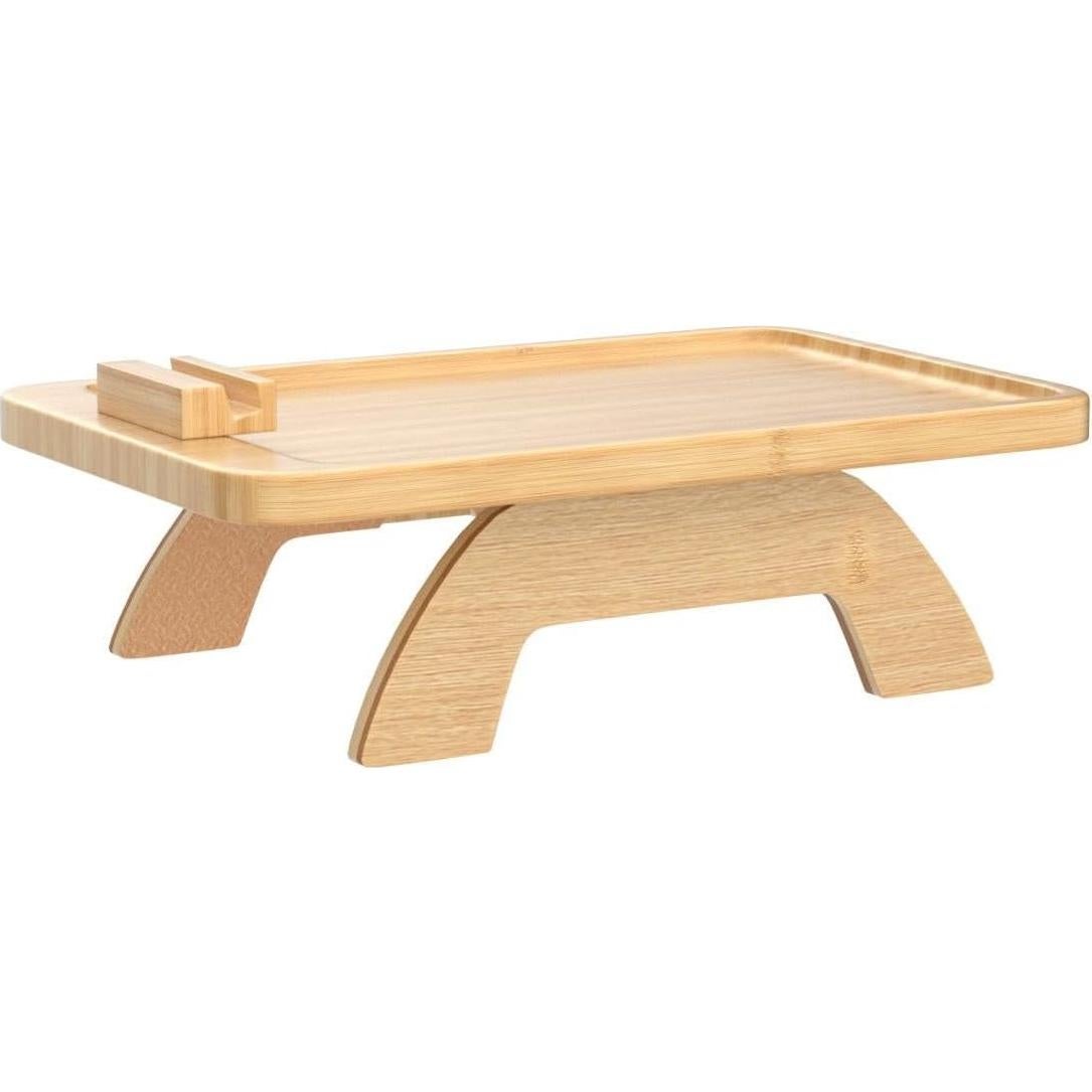 Bandeja para brazo de sofá SINWANT de bambú natural 39x25cm