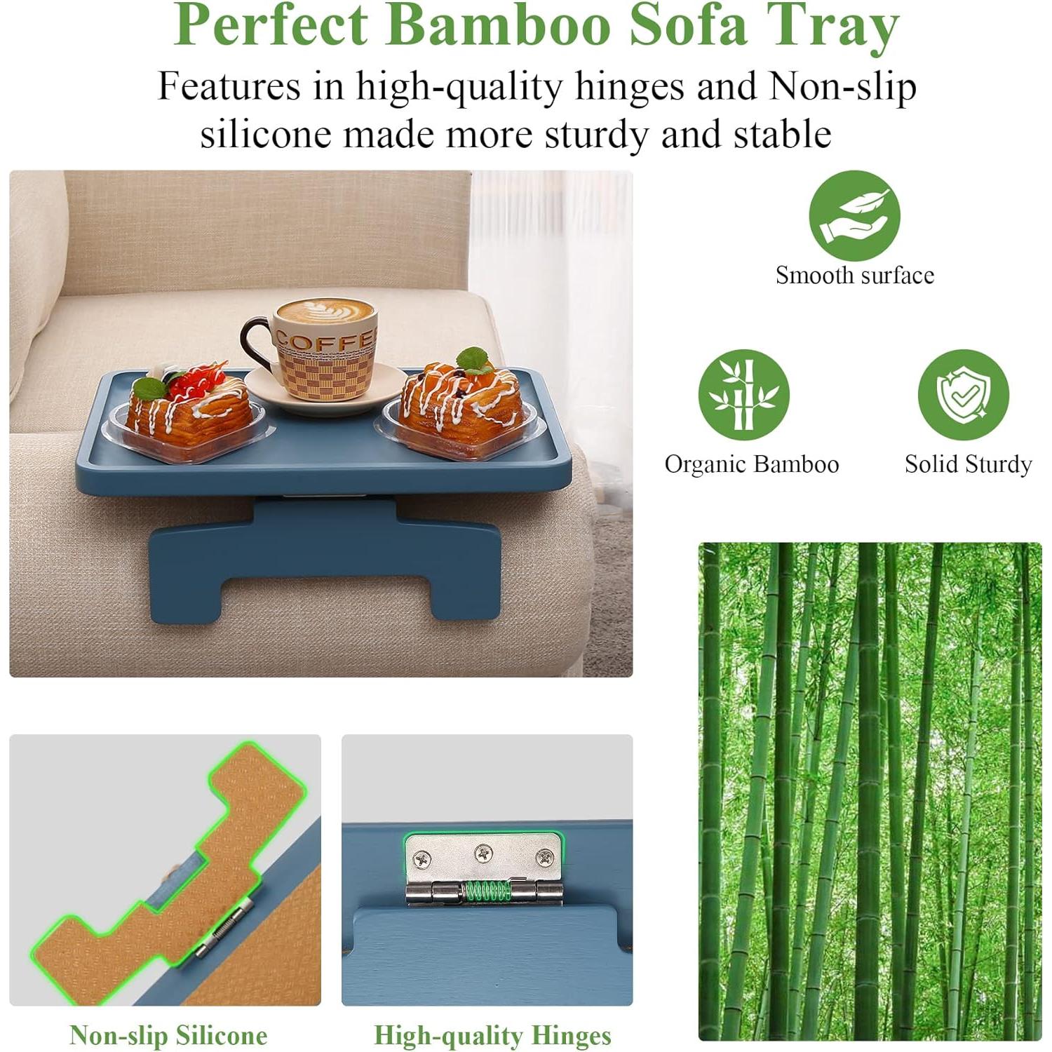 Bandeja para Brazo de Sofá SINWANT - Bambú Plegable 35x25cm