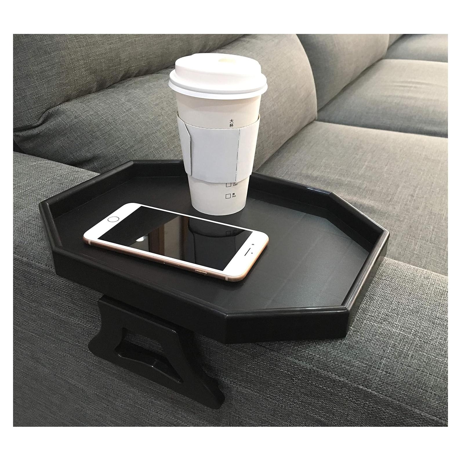 Soporte para Brazo de Sofá NHD con Bandeja para Bebidas y Snacks