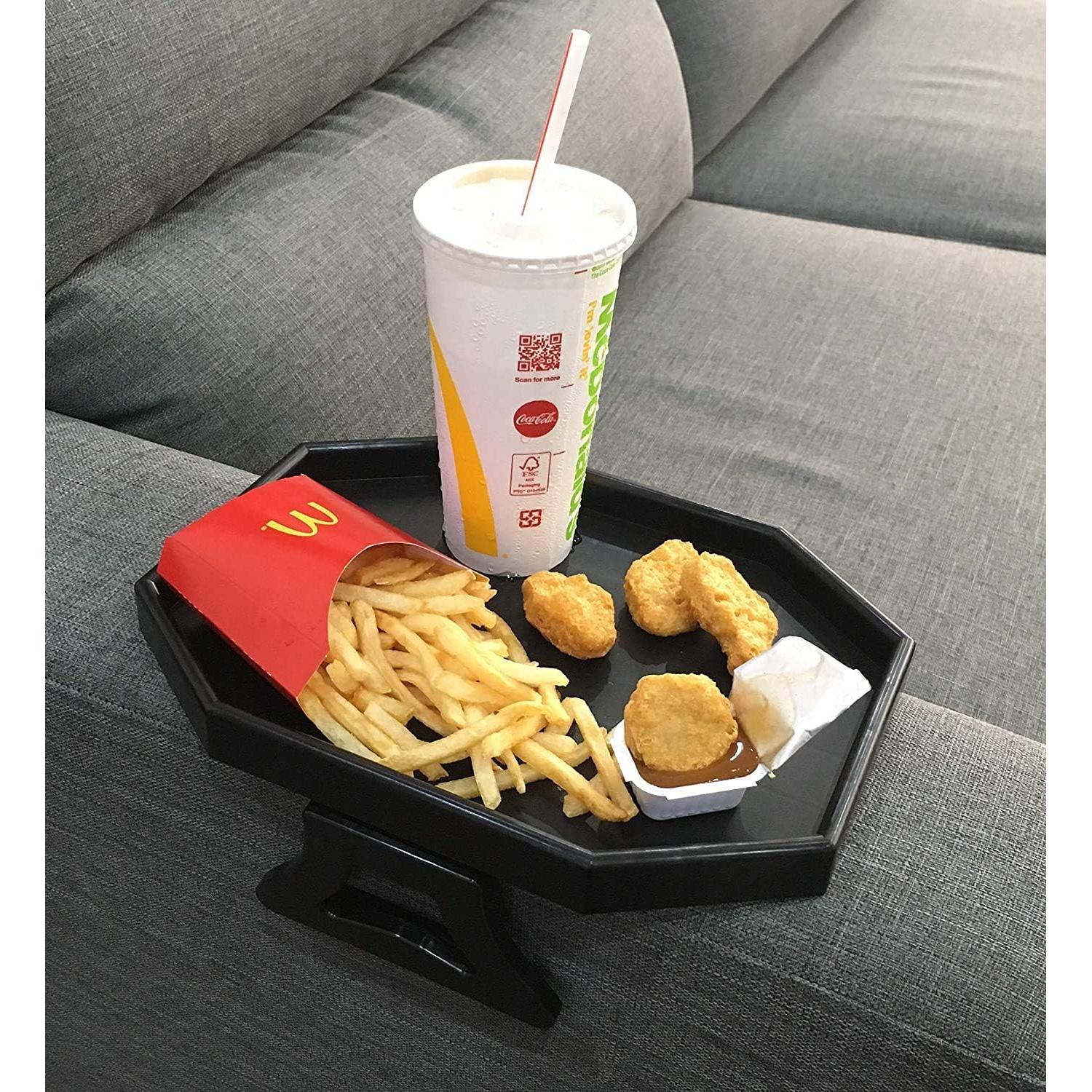 Soporte para Brazo de Sofá NHD con Bandeja para Bebidas y Snacks